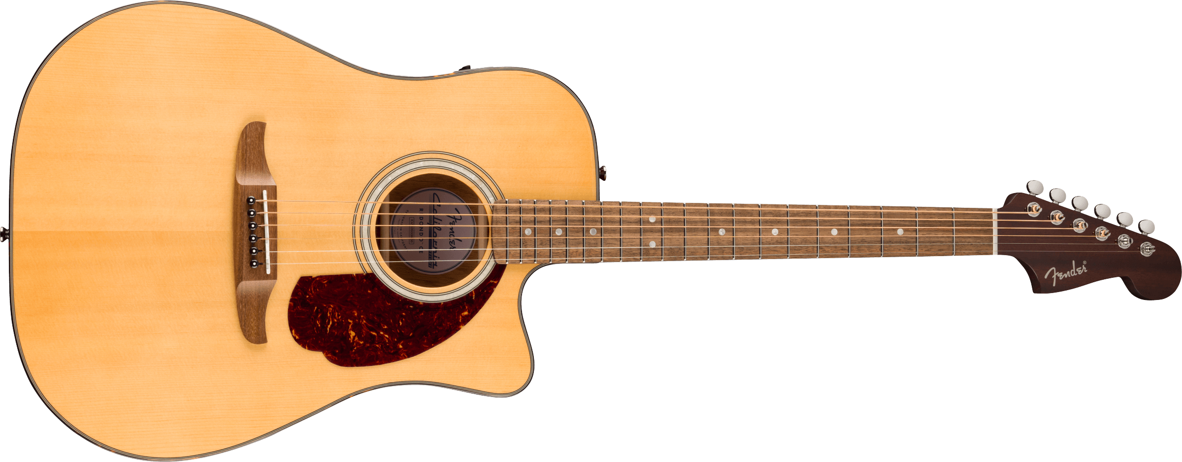 Fender® California Deluxe Redondo™ CE, Walnut Fingerboard, Natural