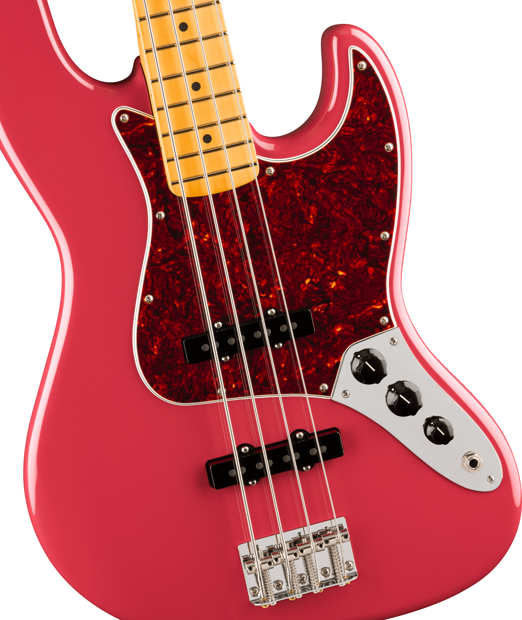 Fender® American Professional Classic Jazz Bass®, Maple Fingerboard, Faded Dakota Red
