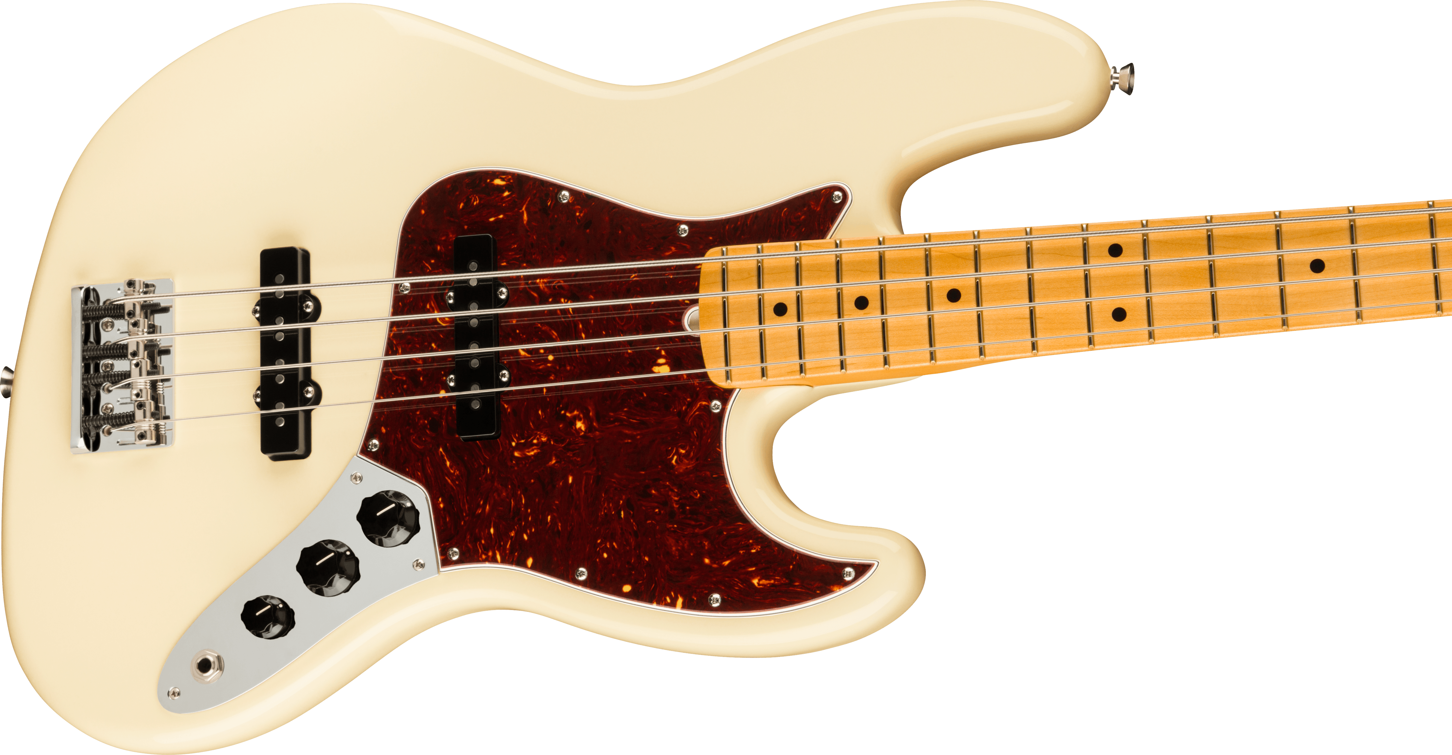 Fender® American Professional II Jazz Bass®, Maple Fingerboard, Olympic White