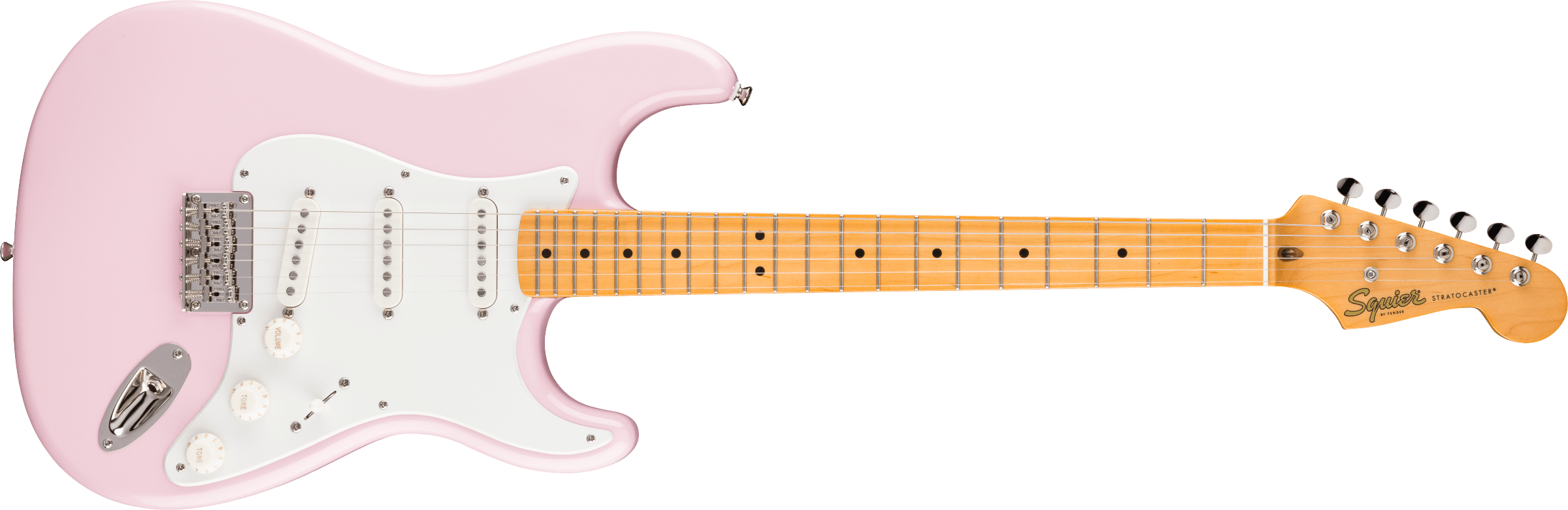 Squier® Classic Vibe™ '50s Stratocaster® HT, Maple Fingerboard, Parchment Pickguard, Shell Pink