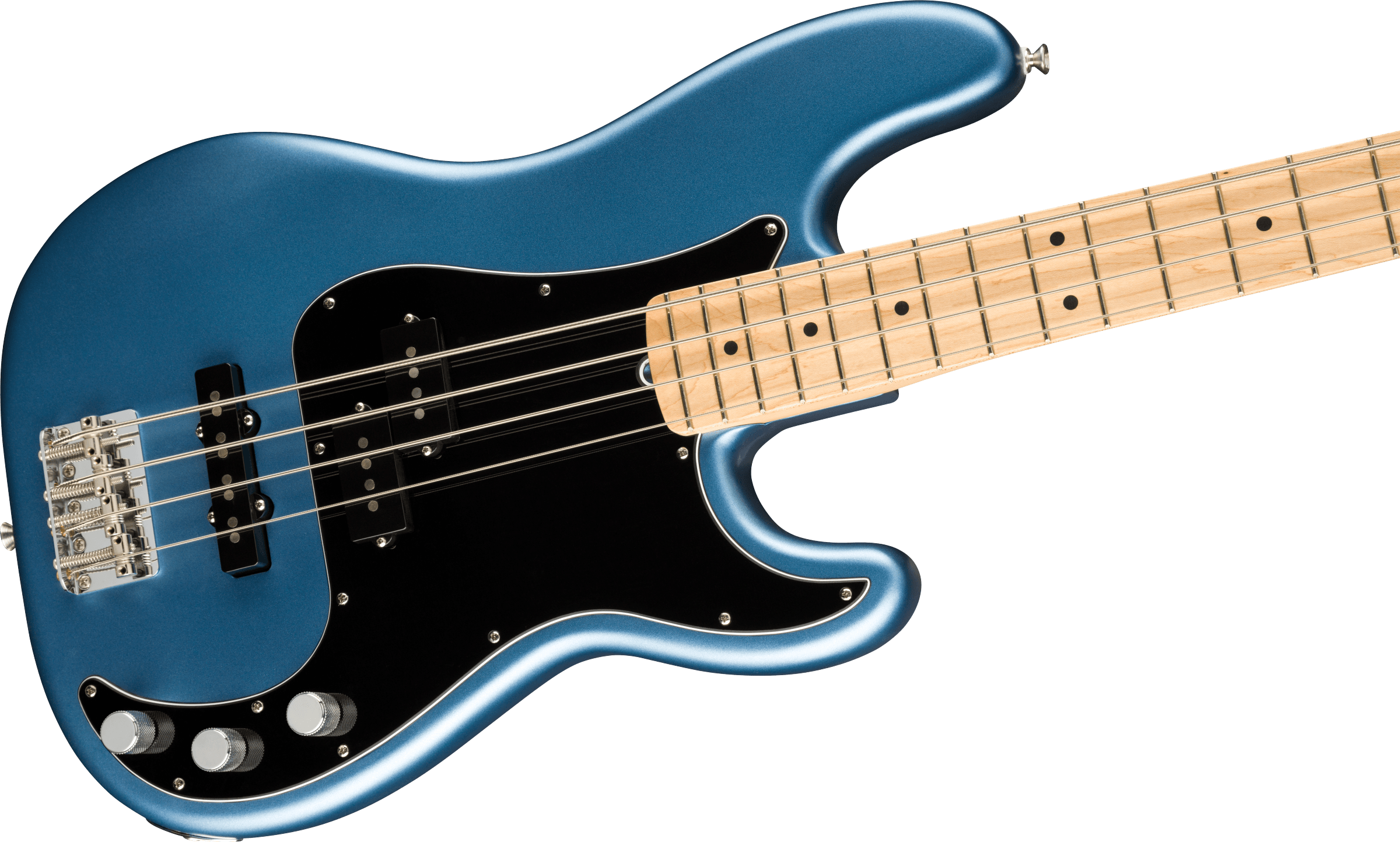 Fender® American Performer Precision Bass®, Maple Fingerboard, Satin Lake Placid Blue