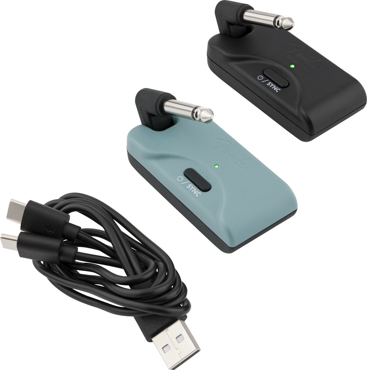 Fender® Telepath™ Wireless System, Mystic Ice Blue and Black