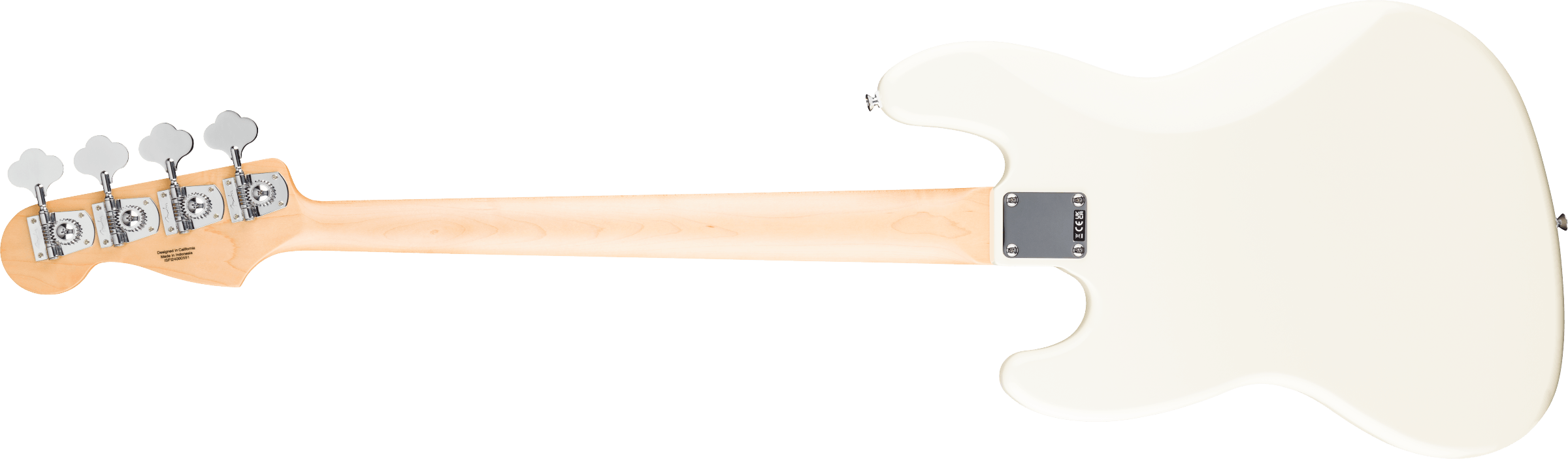 Fender® Standard Jazz Bass®, Laurel Fingerboard, White Pickguard, Olympic White