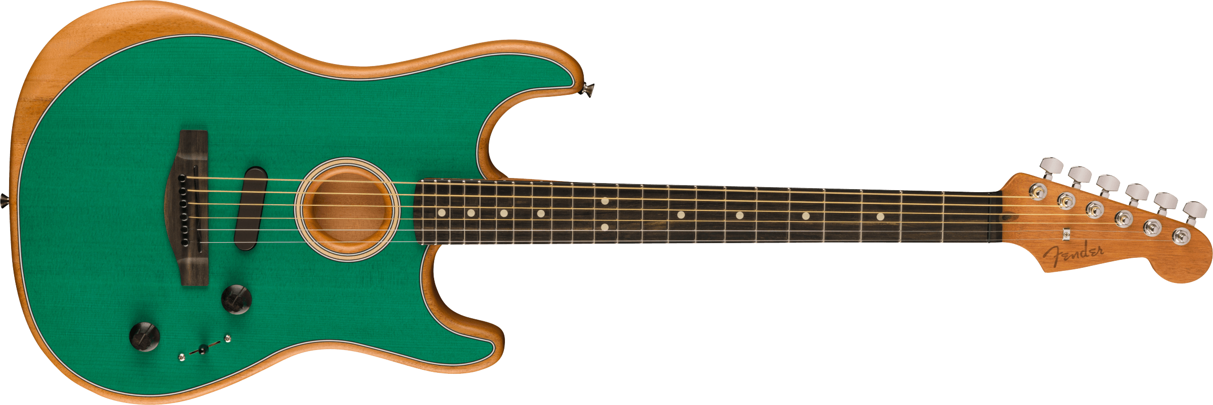 Fender® Limited Edition American Acoustasonic® Stratocaster®, Ebony Fingerboard, Aqua Teal