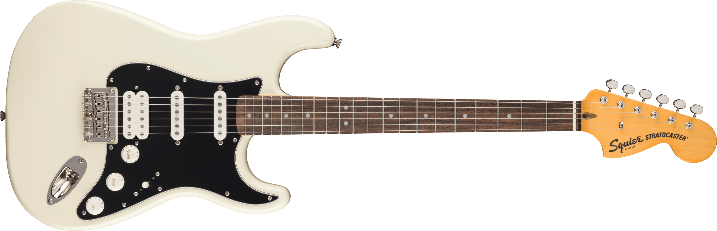Squier® Classic Vibe™ '70s Stratocaster® HT HSS, Laurel Fingerboard, Black Pickguard, Olympic White