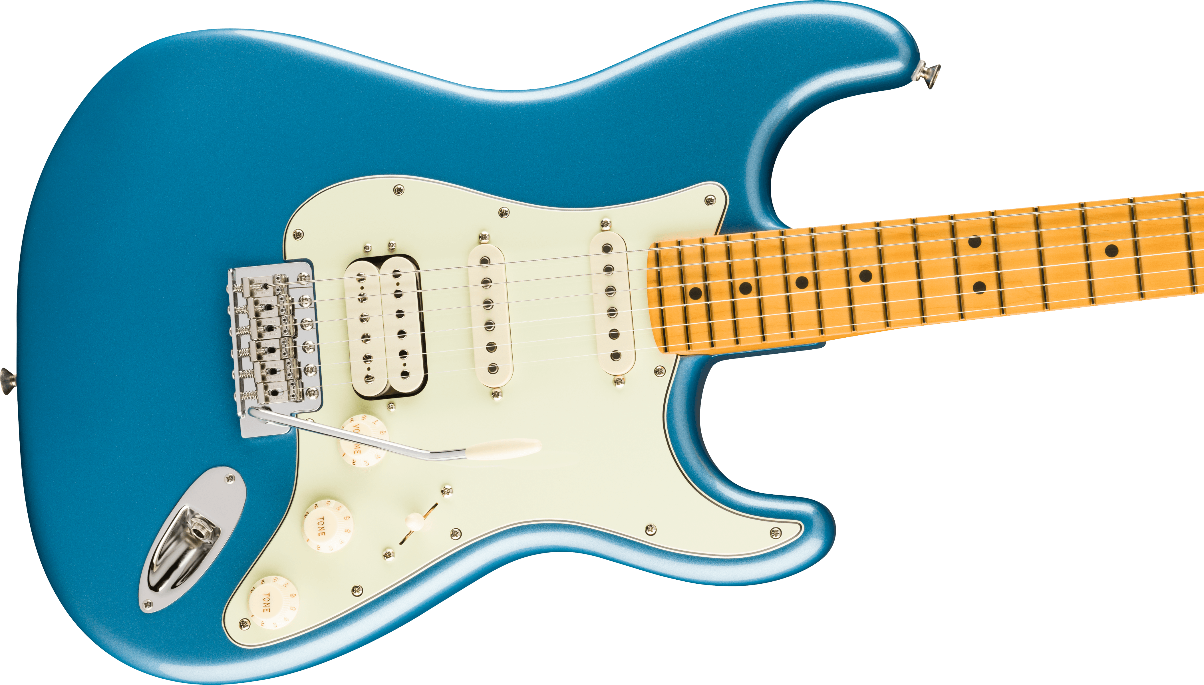 Fender® American Professional Classic Stratocaster® HSS, Maple Fingerboard, Faded Lake Placid Blue