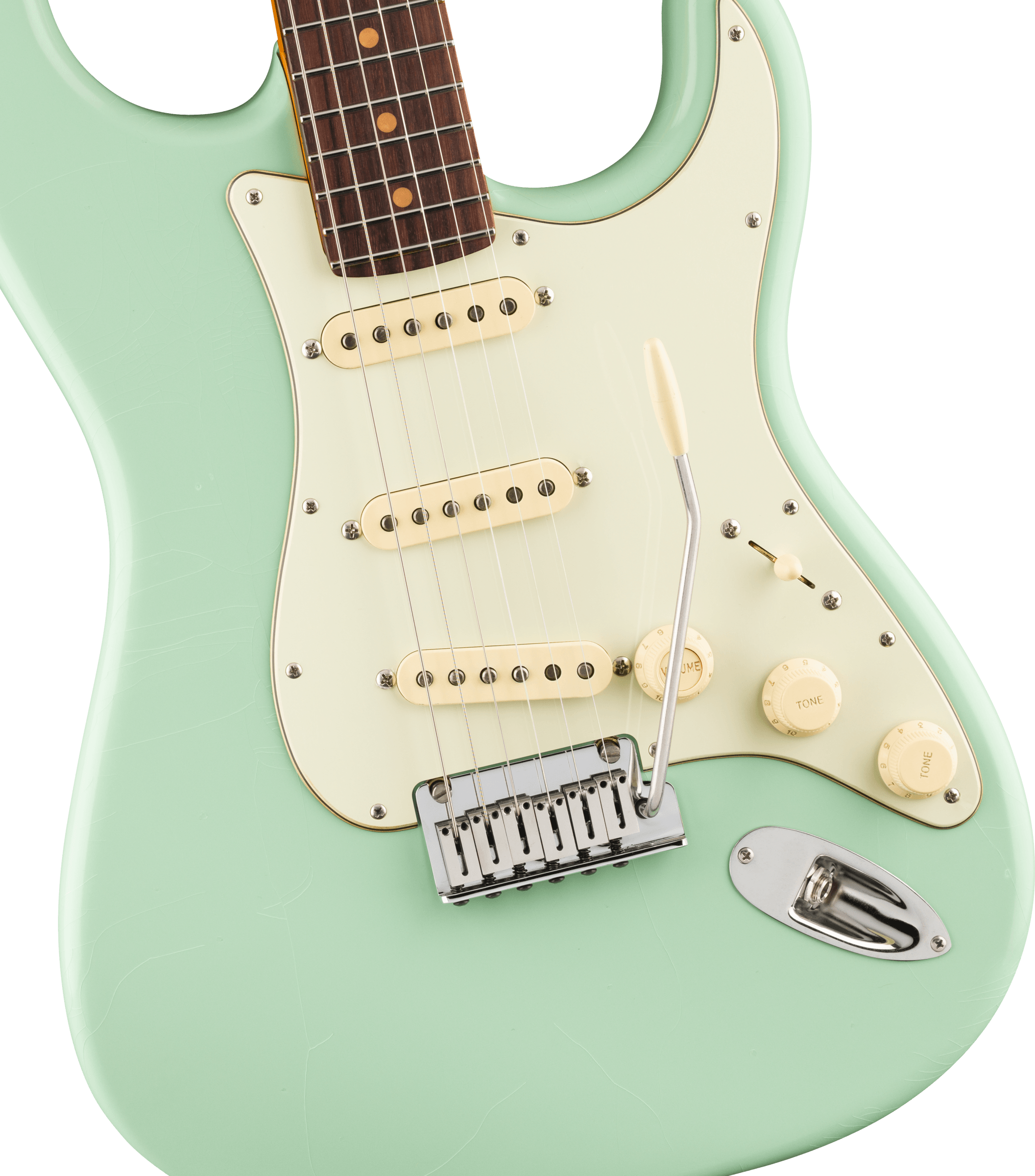 Fender® American Ultra Luxe Vintage '60s Stratocaster®, Rosewood Fingerboard, Surf Green