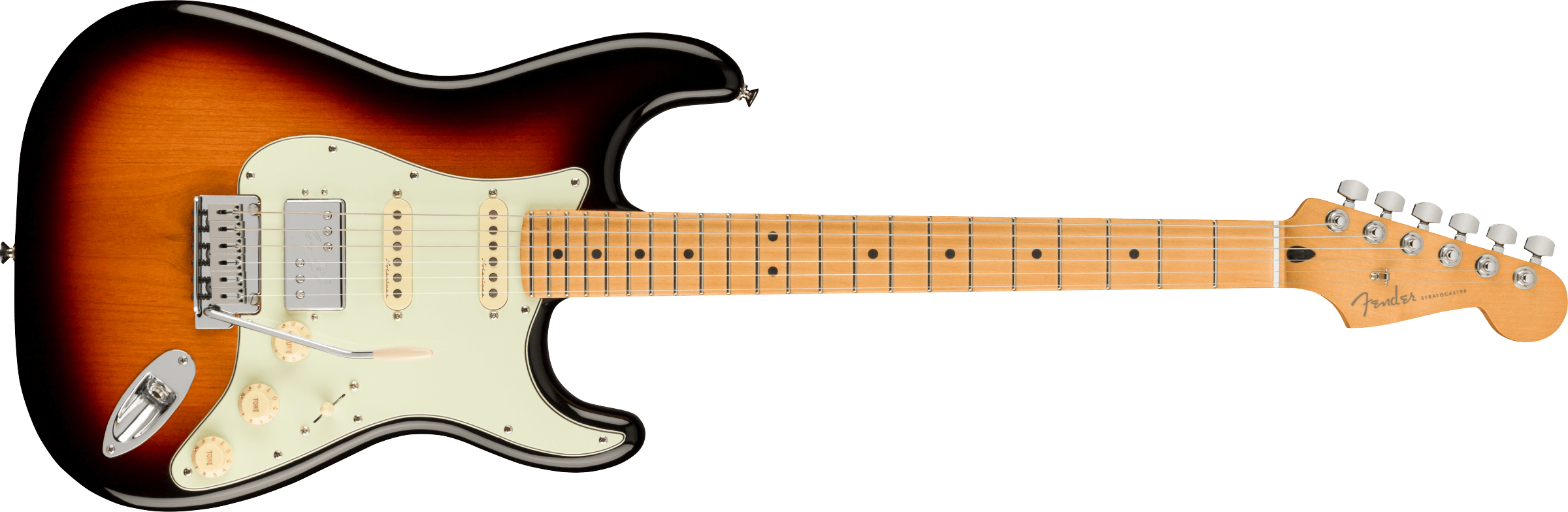Fender® Player Plus Stratocaster® HSS, Maple Fingerboard, 3-Color Sunburst