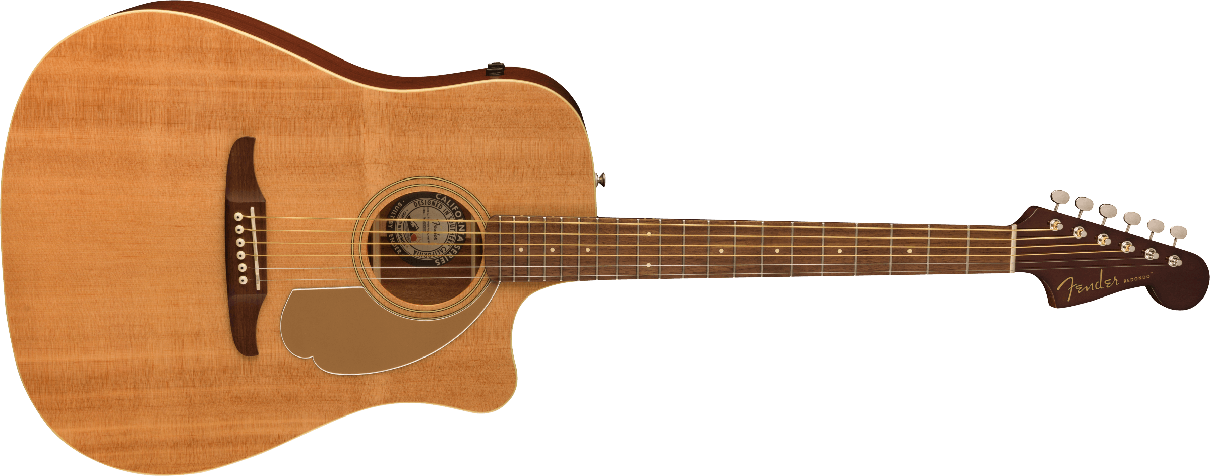 Fender® Redondo Player, Walnut Fingerboard, Gold Pickguard, Natural