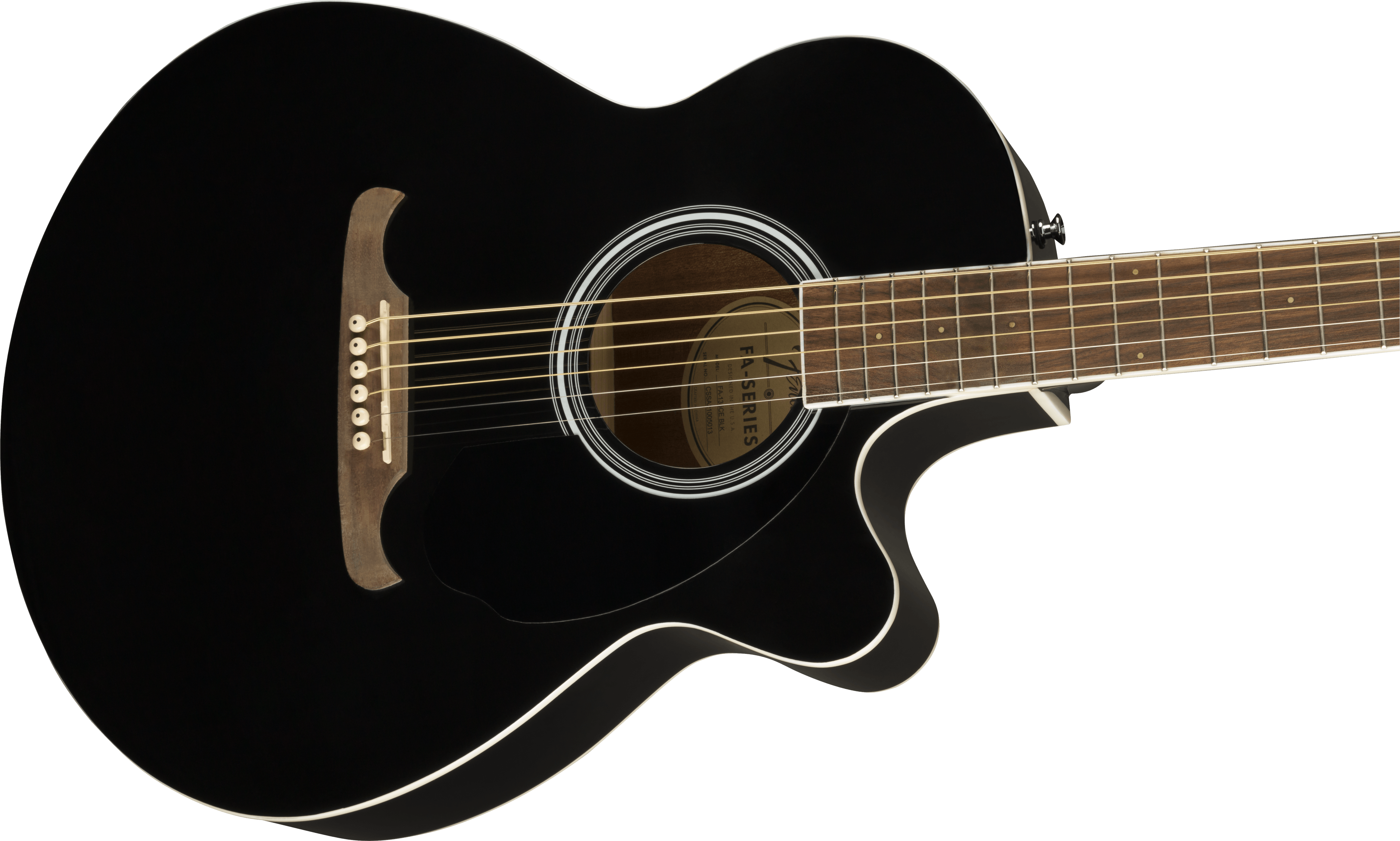 Fender® FA-135CE Concert, Walnut Fingerboard, Black
