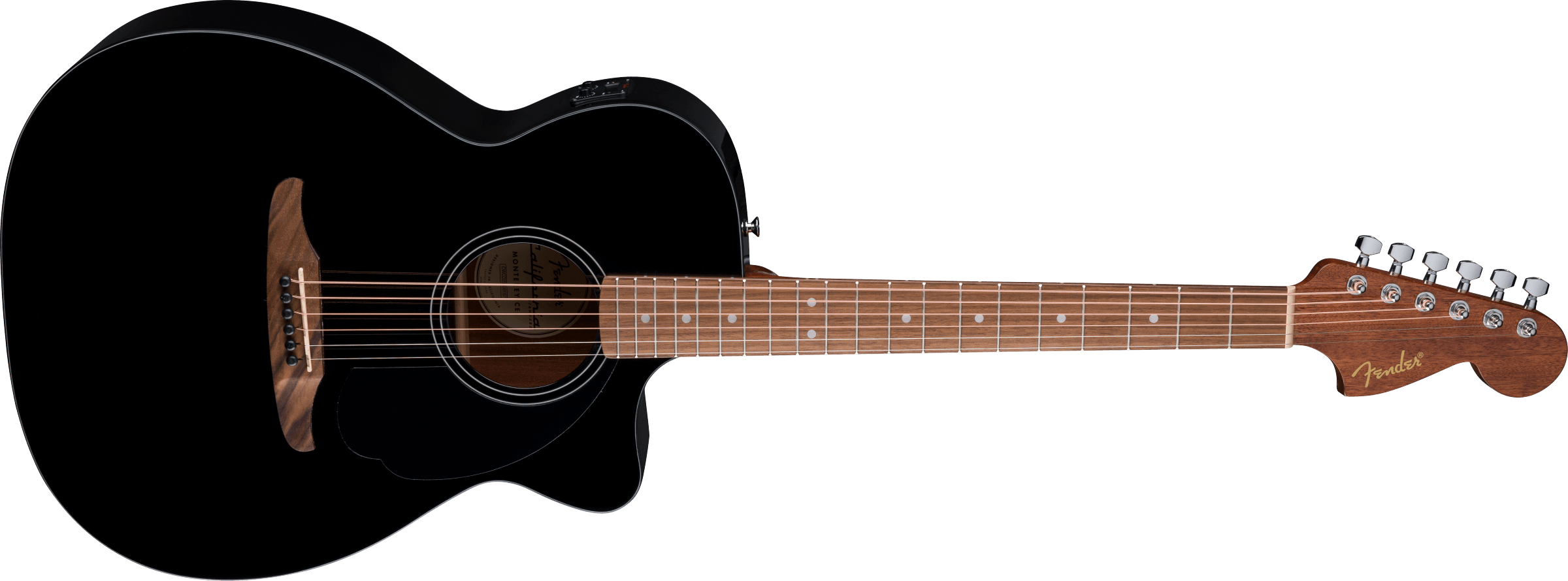 Fender® California Standard Monterey™ CE, Spruce Top, Black Pickguard, Black