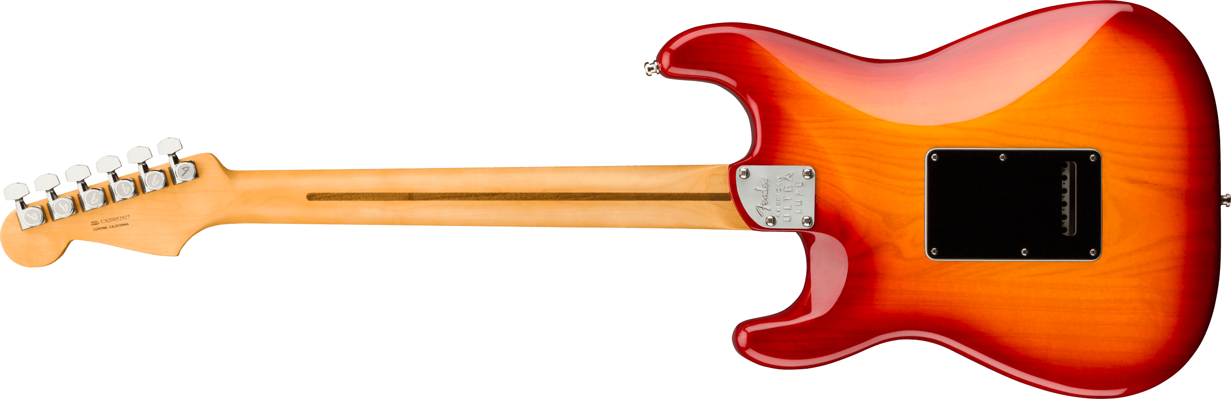 Fender® American Ultra Luxe Stratocaster®, Maple Fingerboard, Plasma Red Burst