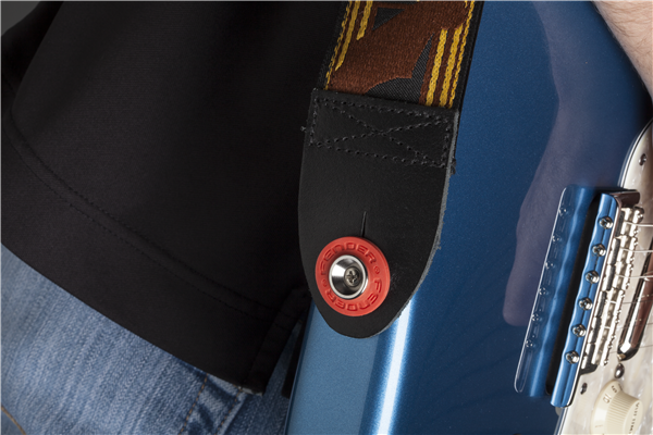 Fender® Strap Blocks 4-Pack, Black (2) and Red (2)