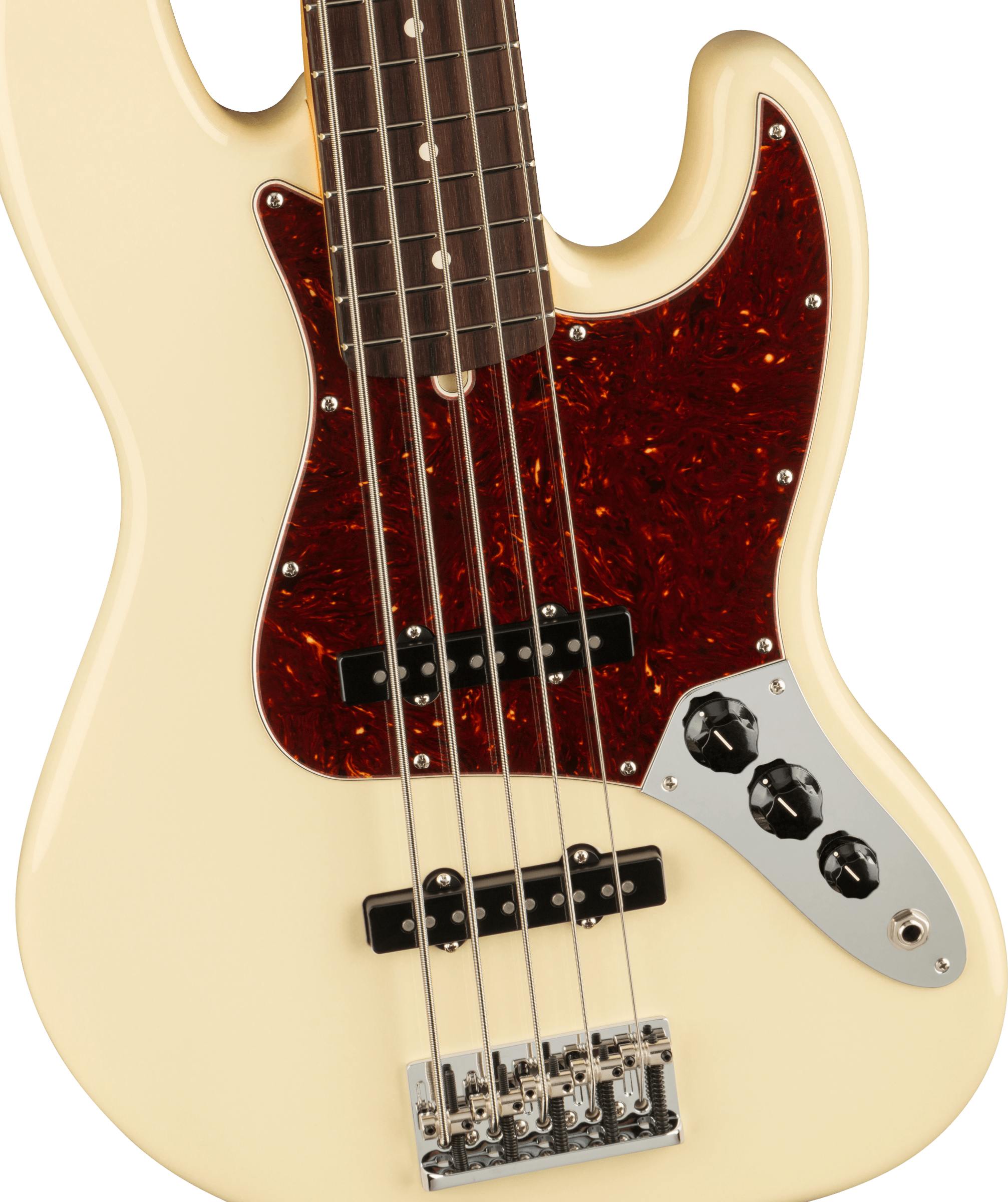 Fender® American Professional II Jazz Bass® V, Rosewood Fingerboard, Olympic White