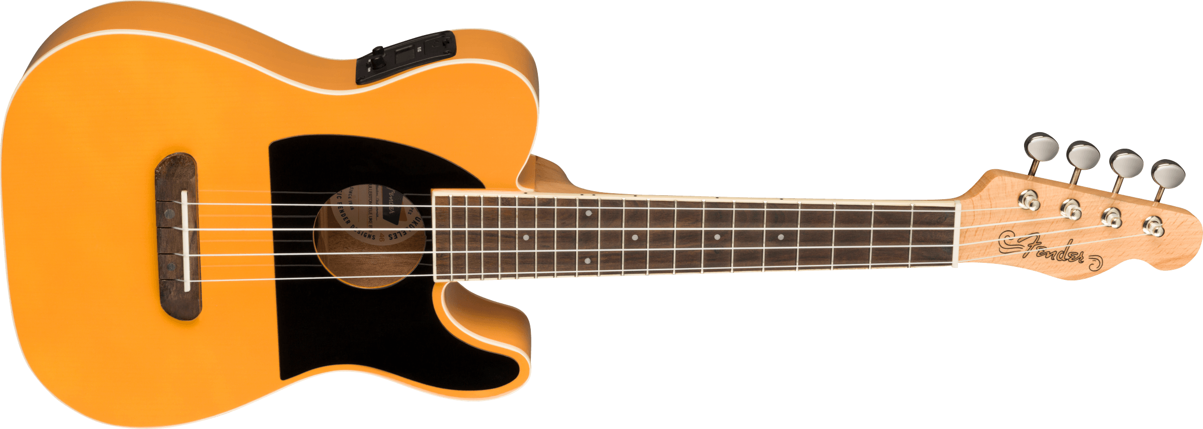 Fender® Fullerton Tele® Uke, Butterscotch Blonde