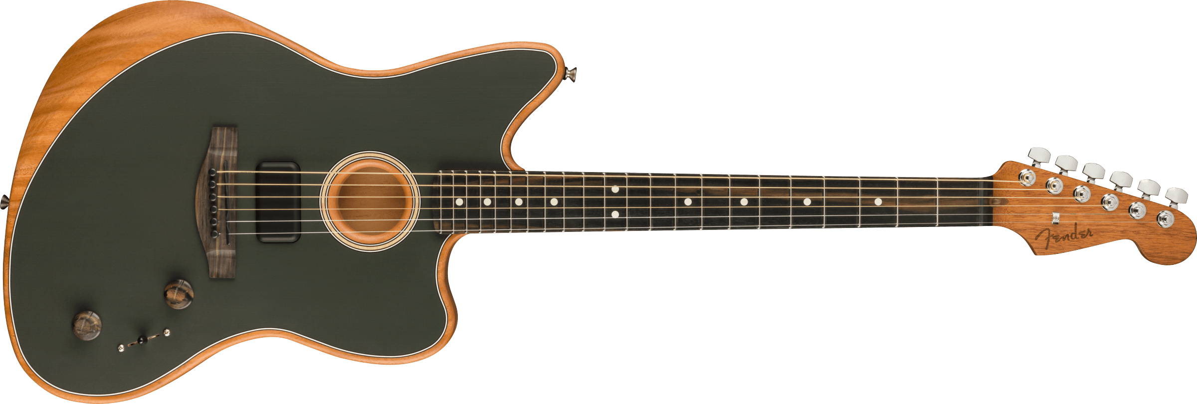 Fender® American Acoustasonic® Jazzmaster®, Tungsten, Ebony Fingerboard