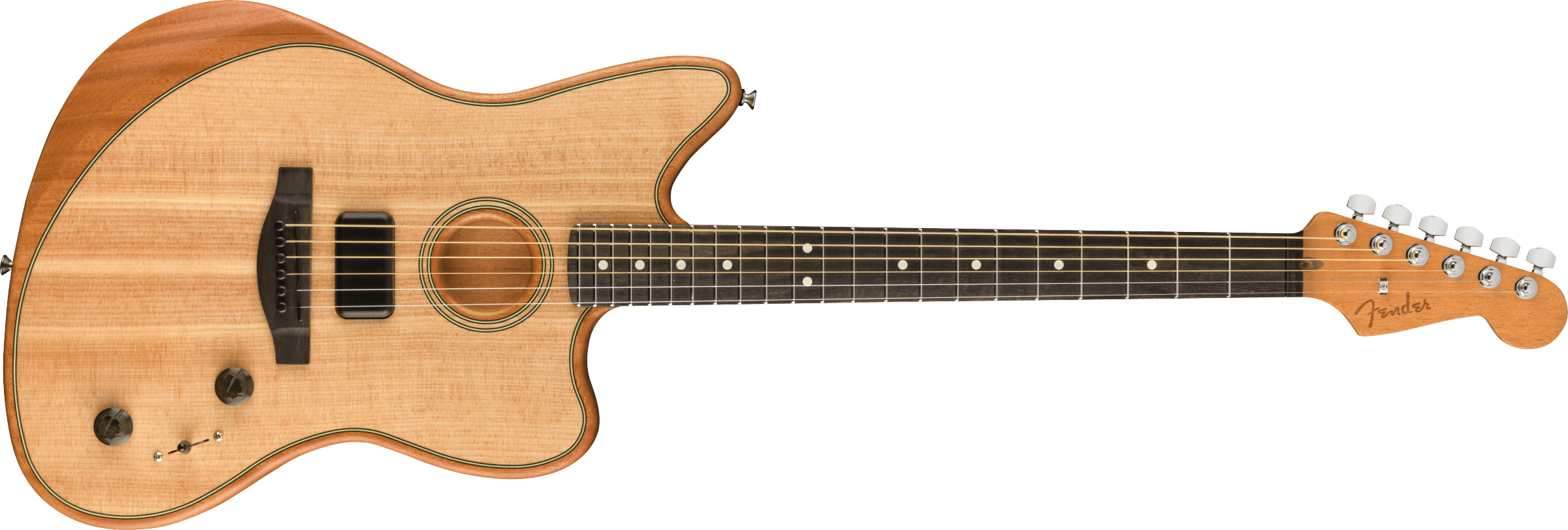 Fender® American Acoustasonic® Jazzmaster®, Natural, Ebony Fingerboard