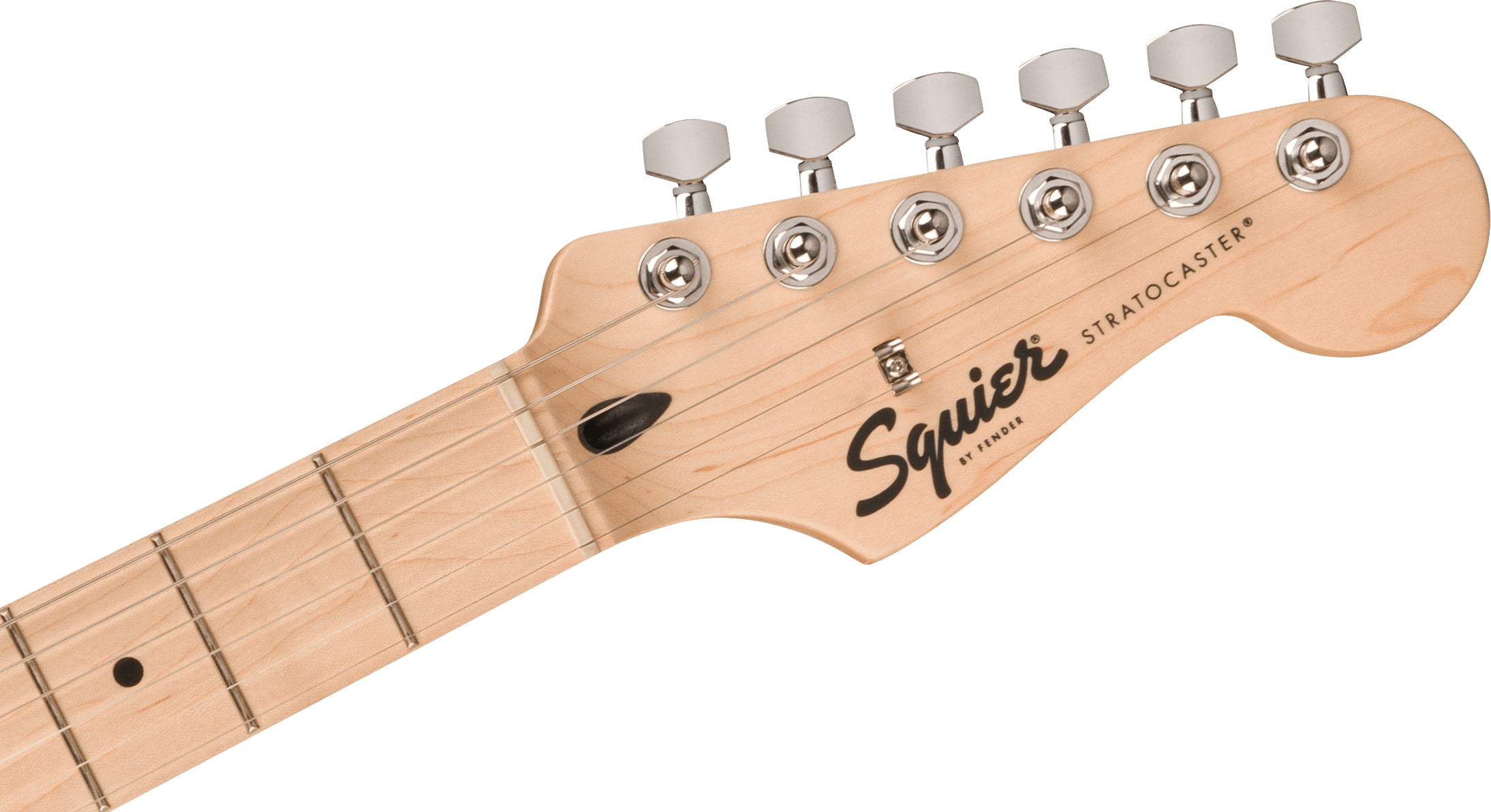 Squier® Sonic® Stratocaster®, Maple Fingerboard, White Pickguard, Black