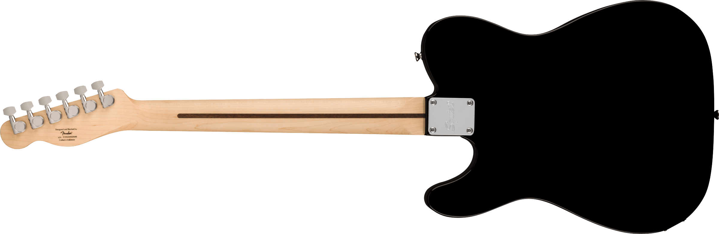 Squier® Sonic® Telecaster®, Maple Fingerboard, White Pickguard, Black