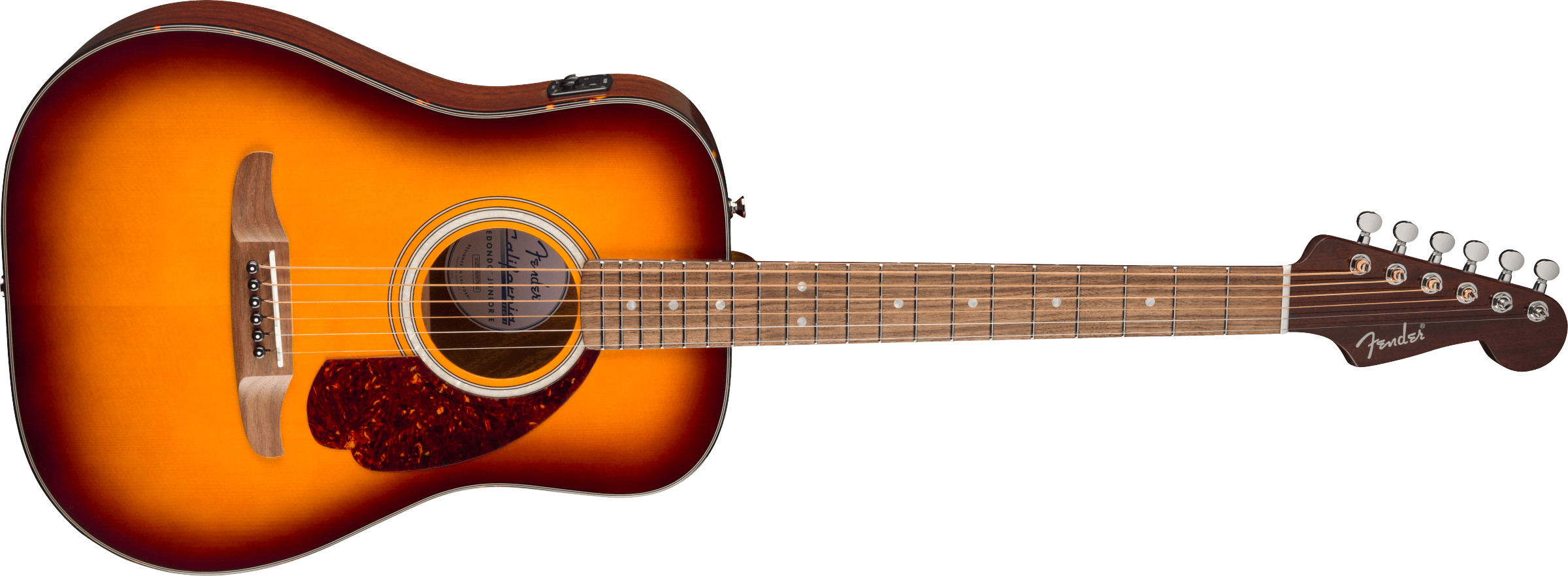 Fender® California Deluxe Redondo™ Jr. E, Walnut Fingerboard, Honey Sunburst