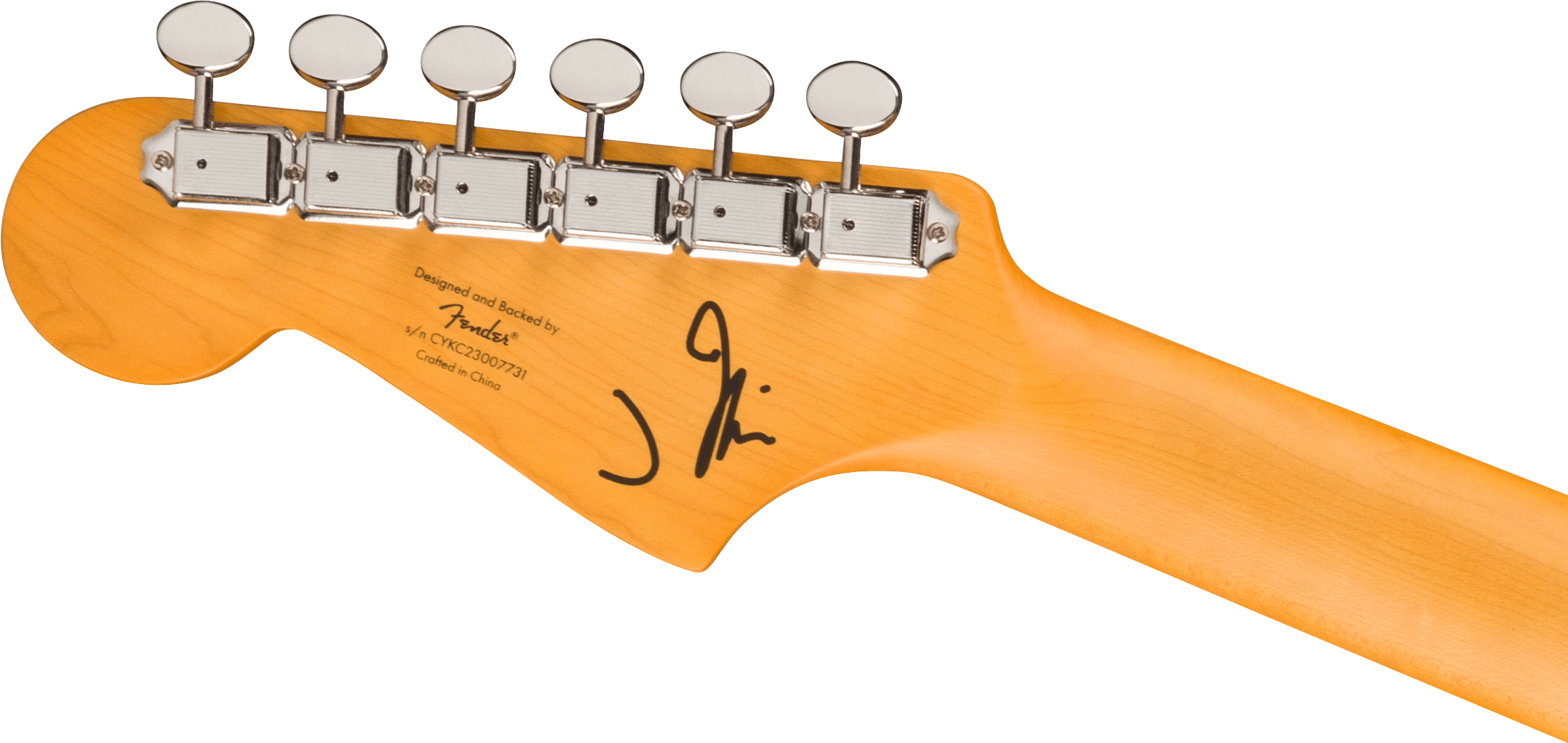 Squier® J Mascis Jazzmaster®, Laurel Fingerboard, Gold Anodized Pickguard, Vintage White