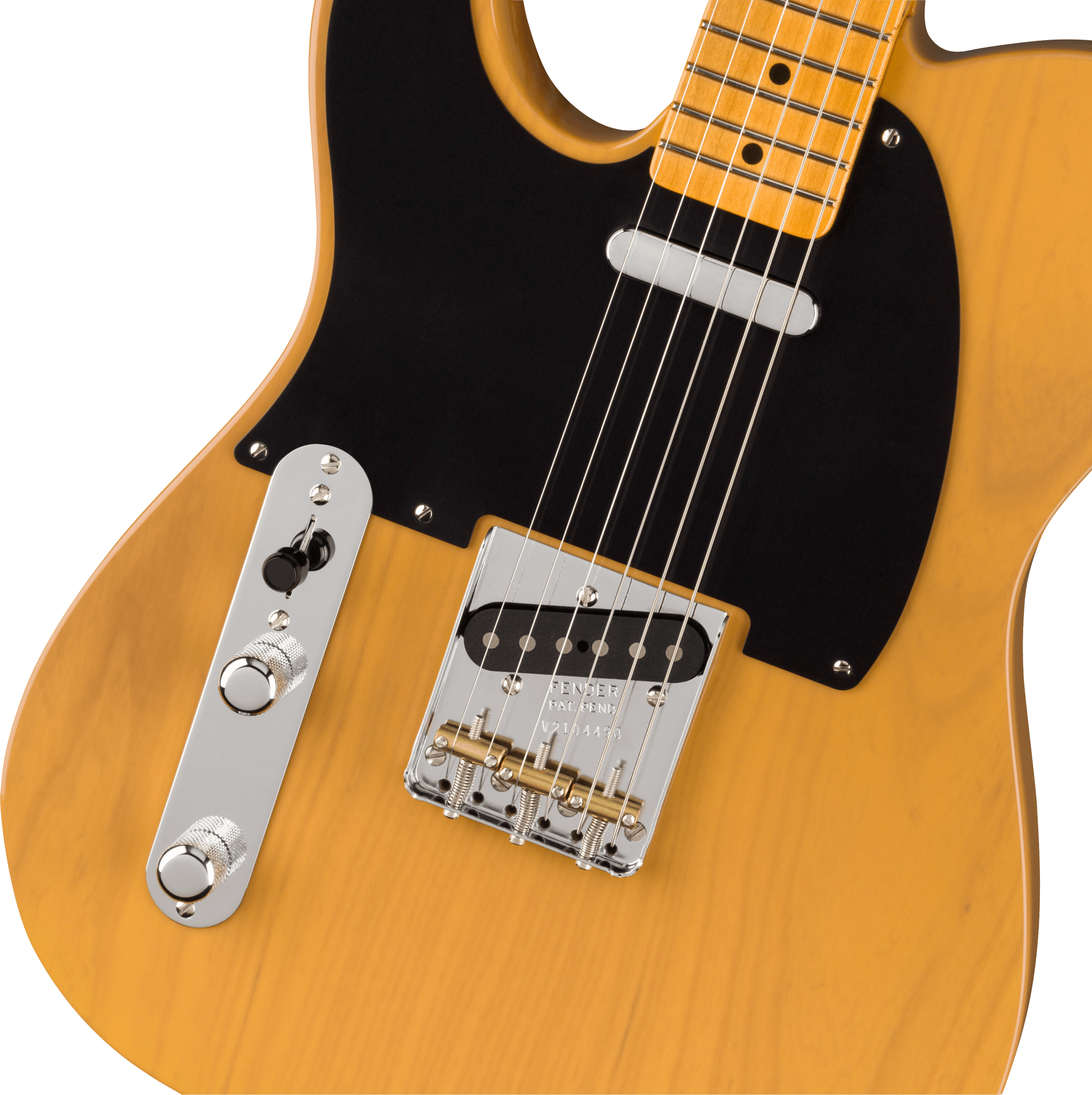 Fender® American Vintage II 1951 Telecaster® Left-Hand, Maple Fingerboard, Butterscotch Blonde