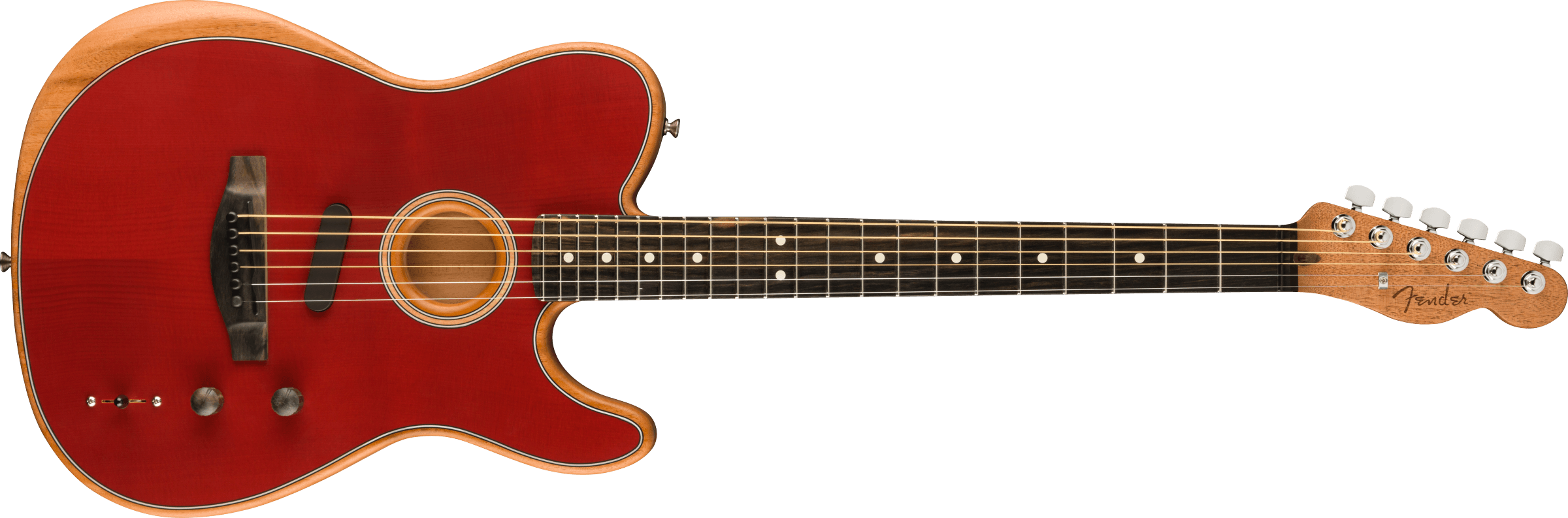 Fender® American Acoustasonic® Telecaster®, Ebony Fingerboard, Crimson Red