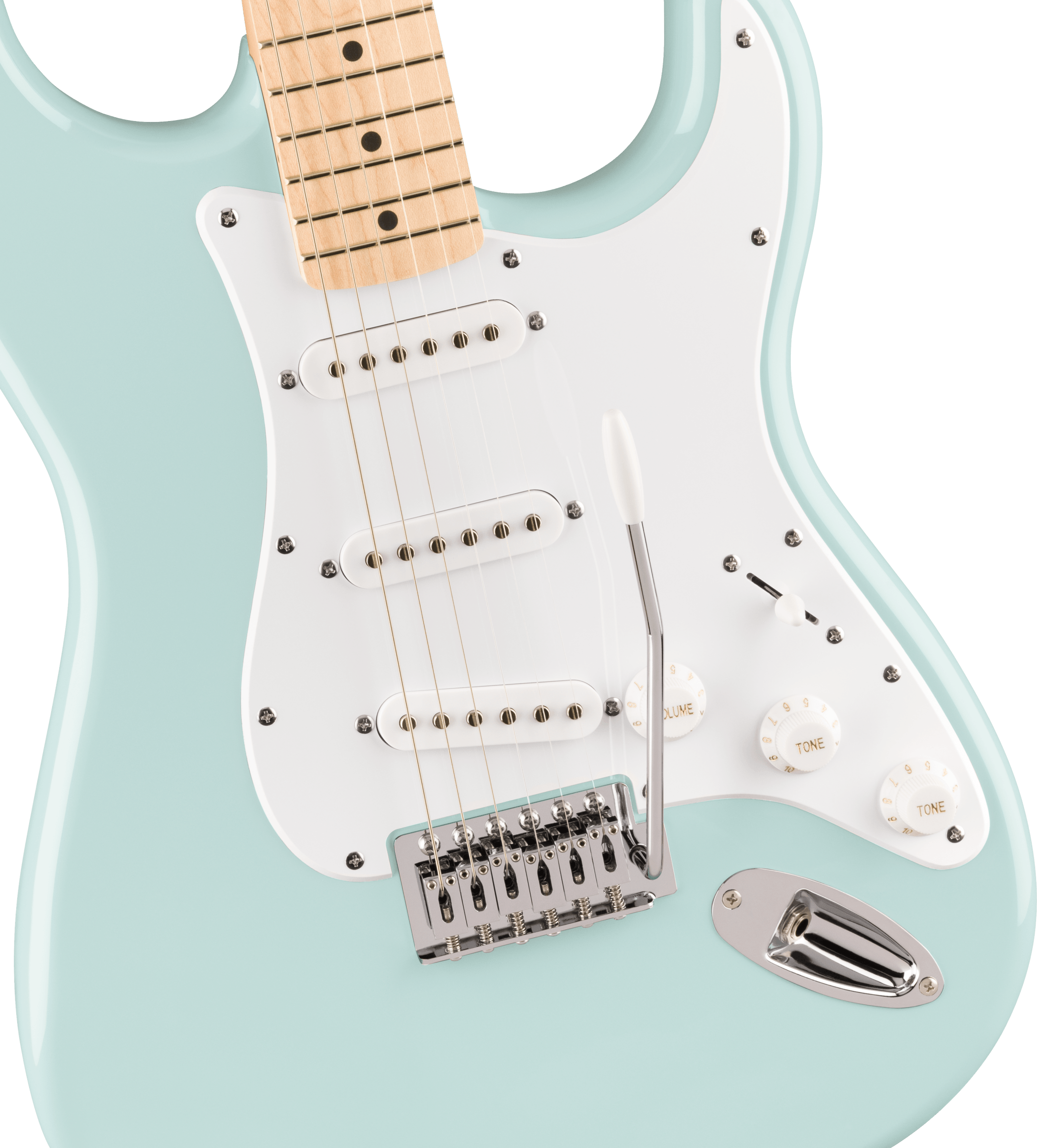 Squier® FSR Squier Sonic® Stratocaster® Pack, Maple Fingerboard, White Pickguard, Sonic Blue, Gig Bag, Frontman® 10G - 230V
