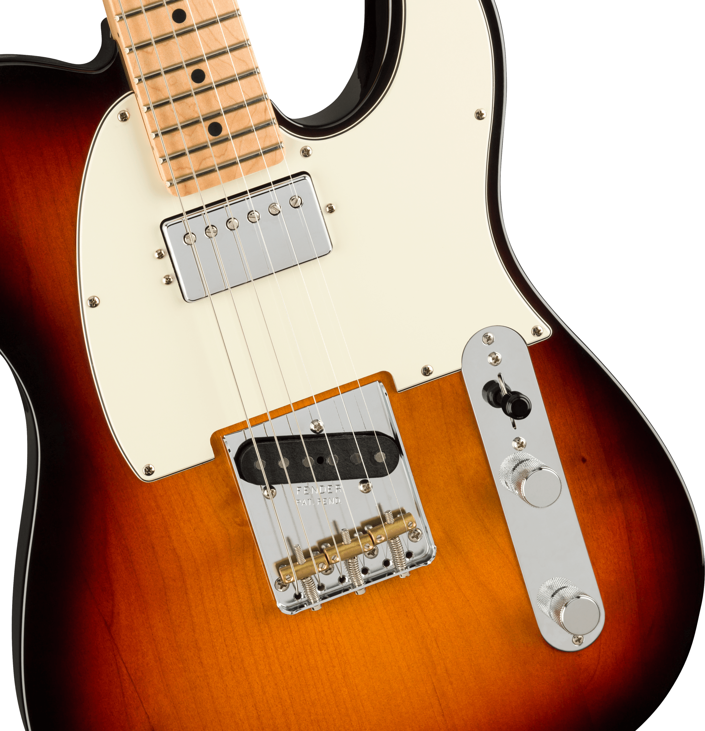 Fender® American Performer Telecaster® with Humbucking, Maple Fingerboard, 3-Color Sunburst