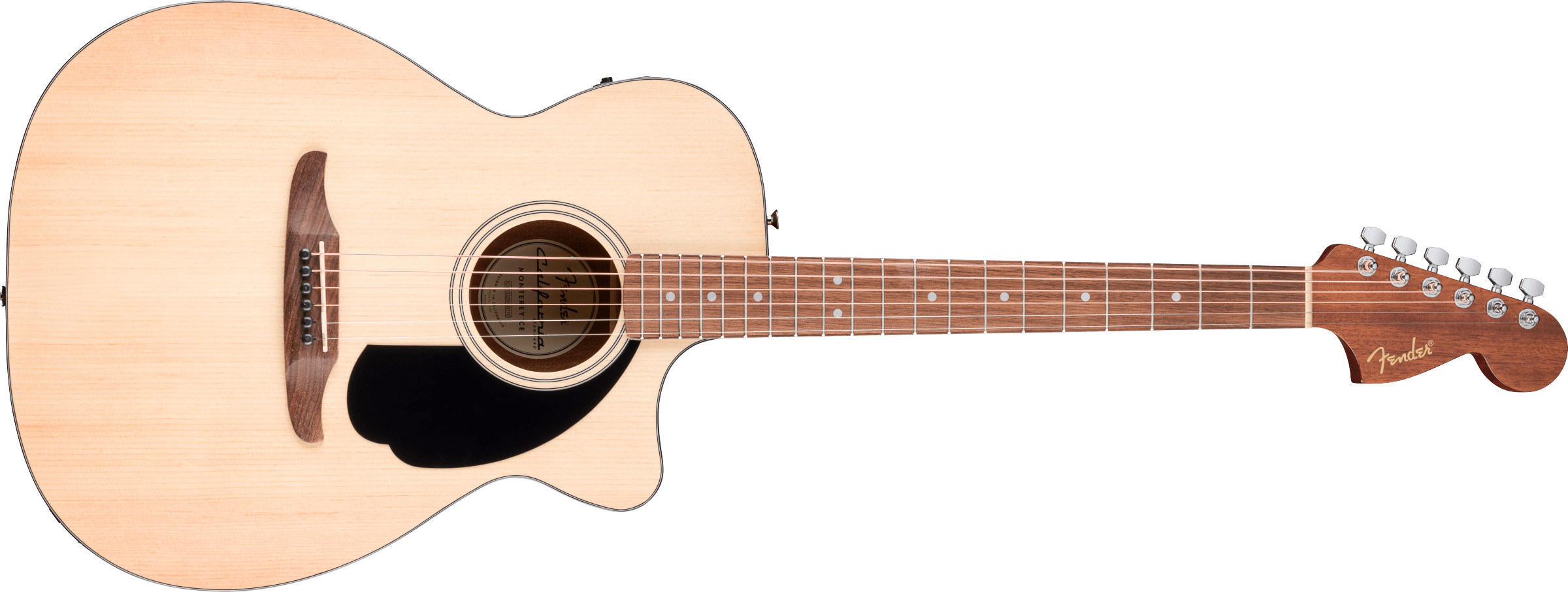 Fender® California Standard Monterey™ CE, Spruce Top, Black Pickguard, Natural