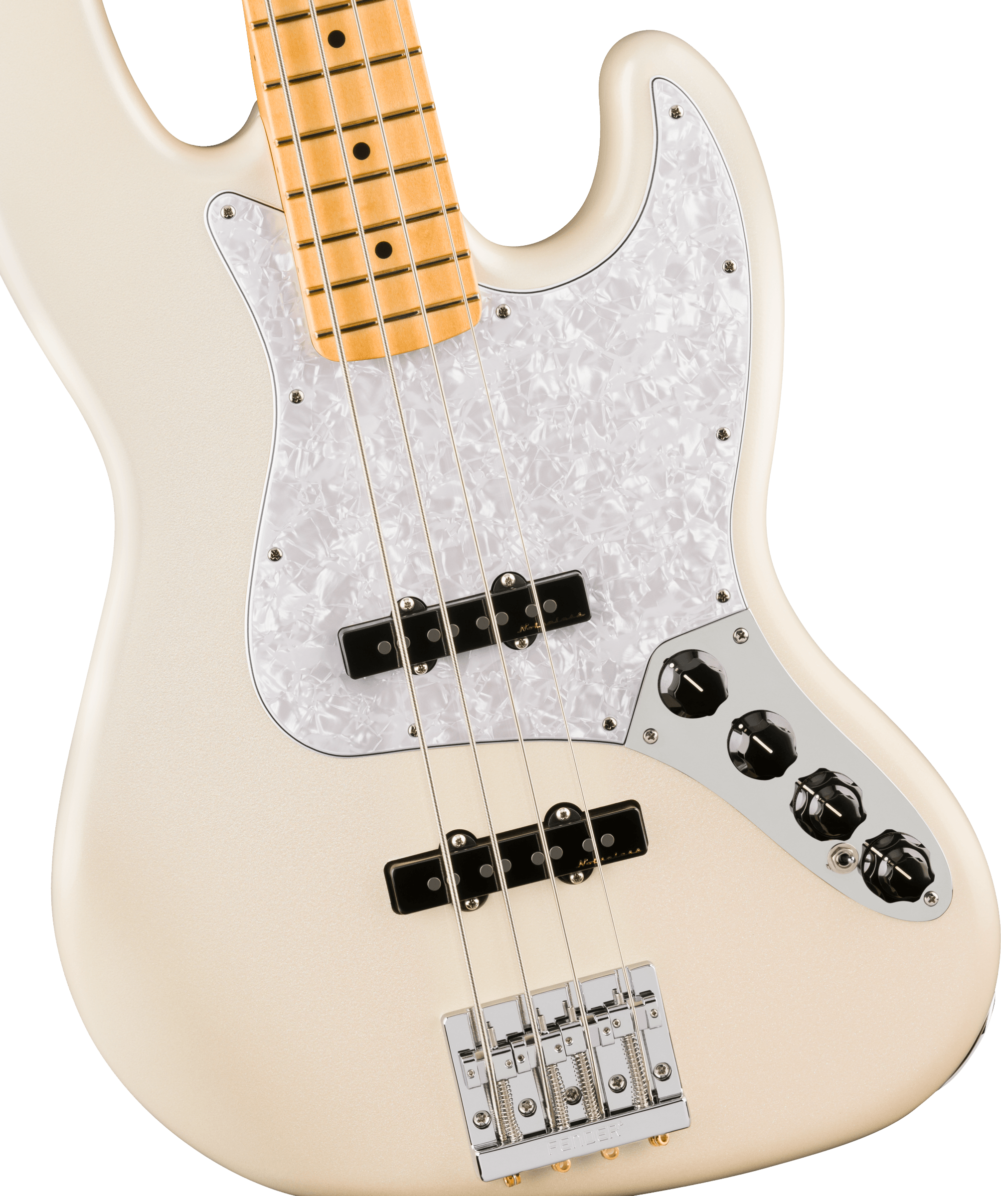 Fender® Player II Modified Active Jazz Bass®, Maple Fingerboard, Olympic Pearl