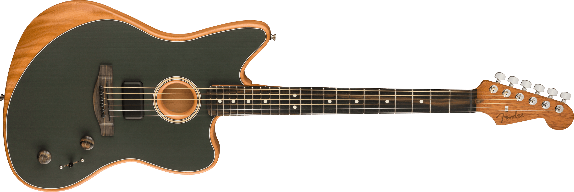 Fender® American Acoustasonic® Jazzmaster®, Tungsten, Ebony Fingerboard