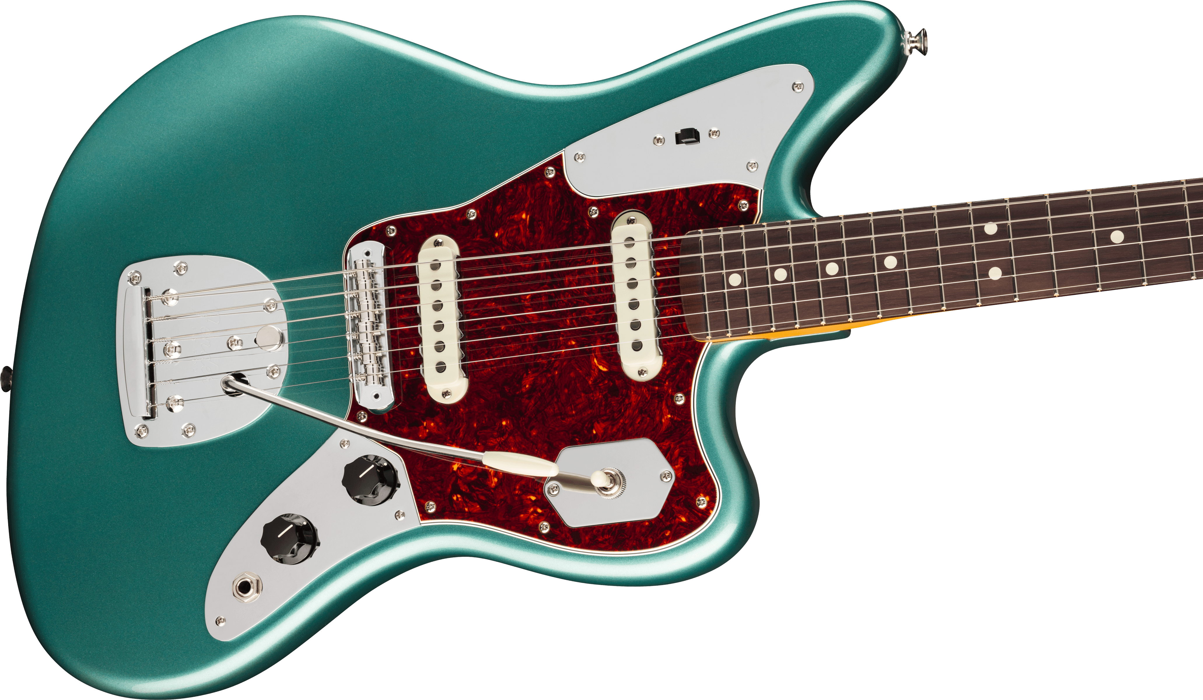 Fender® American Professional Classic Jaguar®, Rosewood Fingerboard, Faded Sherwood Green Metallic