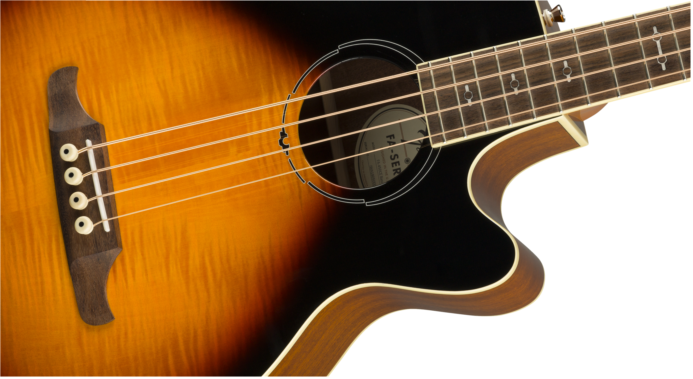 Fender® FA-450CE Bass, Laurel Fingerboard, 3-Color Sunburst