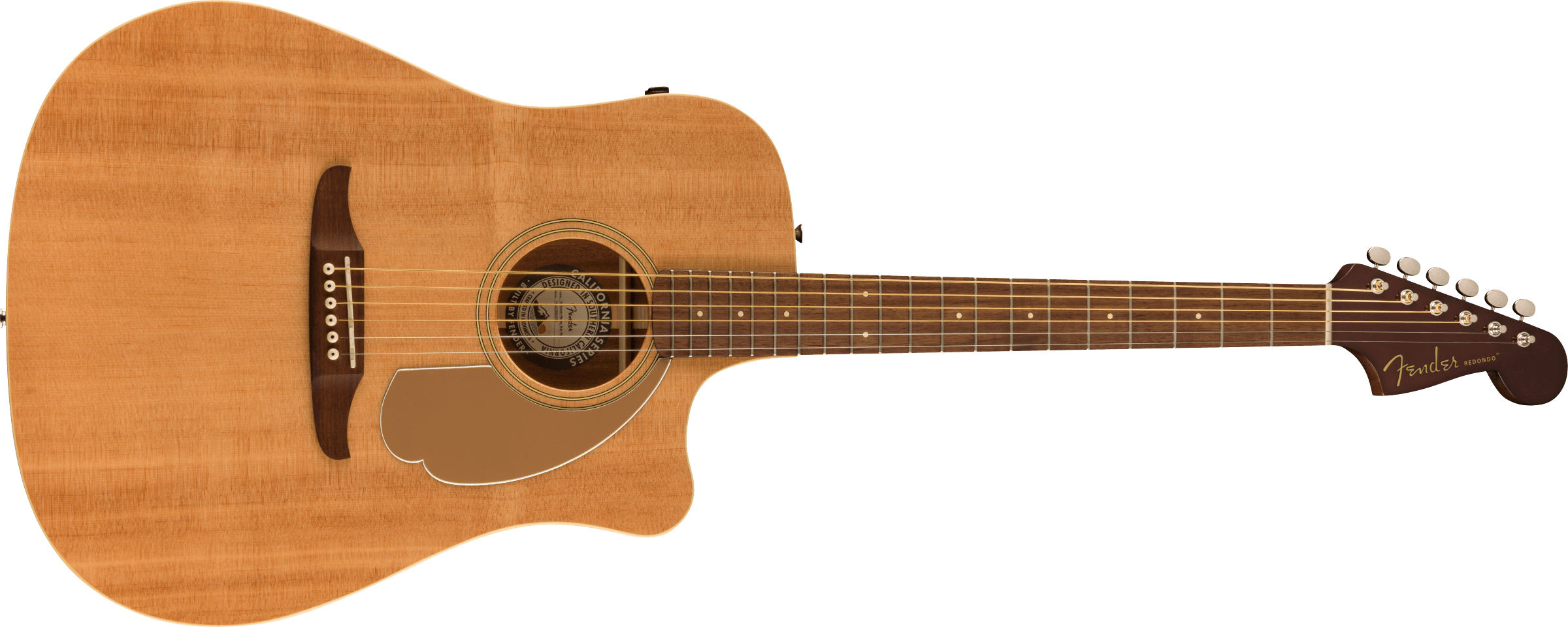 Fender® Redondo Player, Walnut Fingerboard, Gold Pickguard, Natural