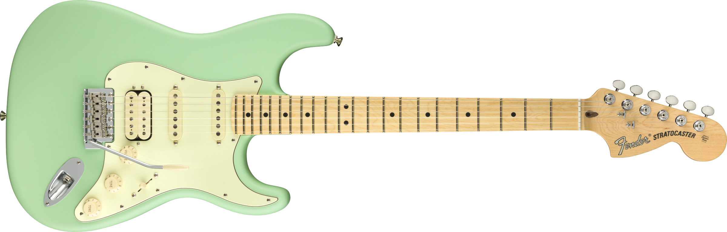 Fender® American Performer Stratocaster® HSS, Maple Fingerboard, Satin Surf Green