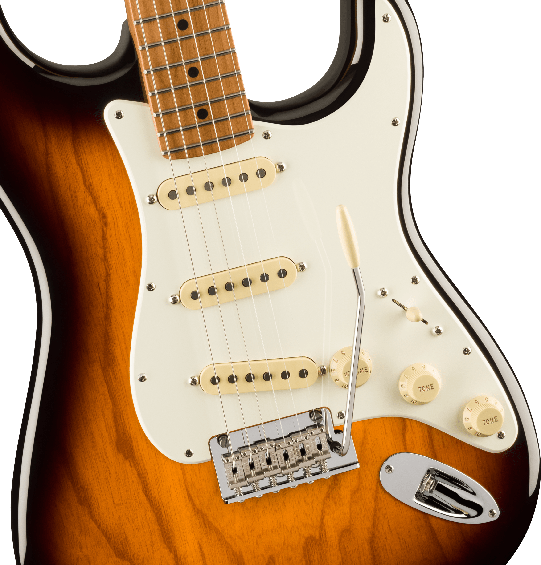 Fender® American Professional II Stratocaster, Roasted Maple Fingerboard, Anniversary 2-Color Sunburst