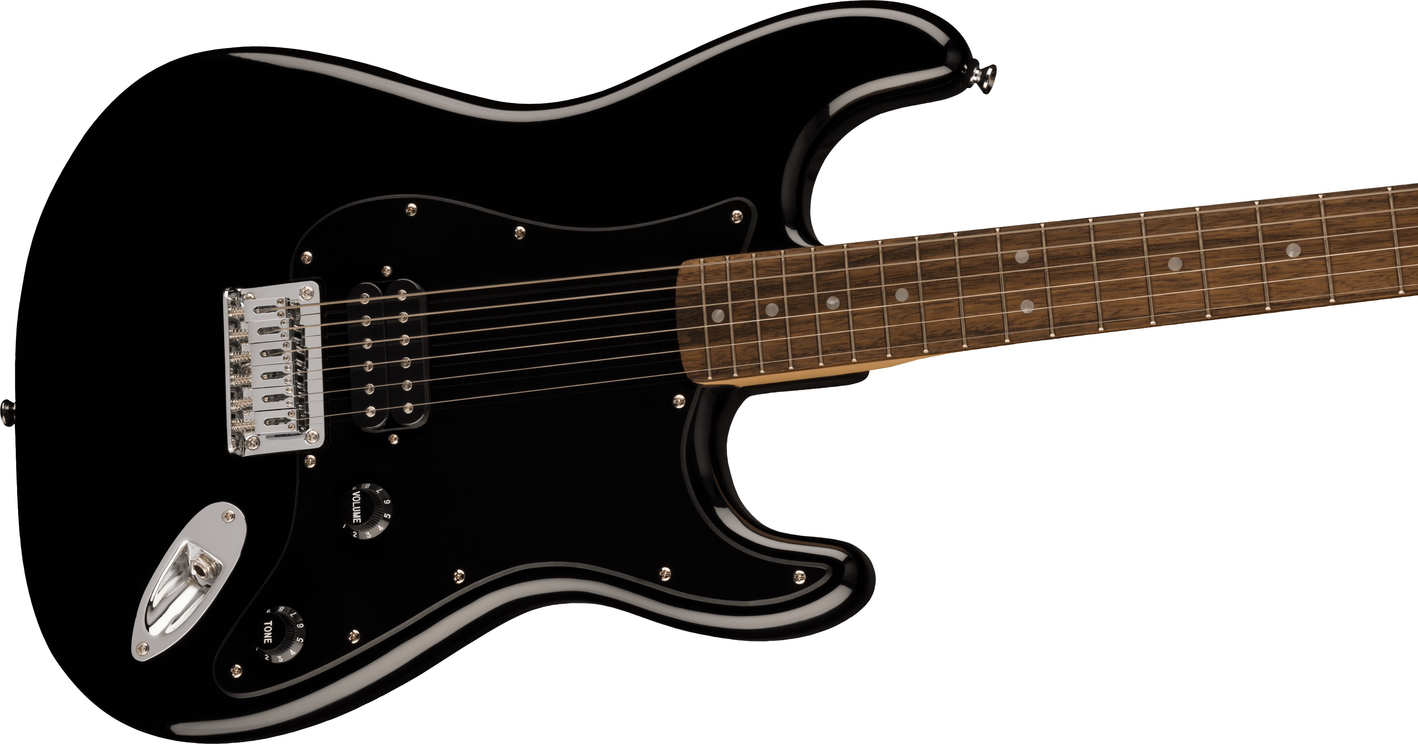 Squier® Sonic® Stratocaster® HT H, Laurel Fingerboard, Black Pickguard, Black