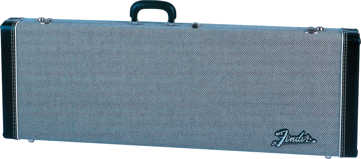 Fender® G&G Deluxe Strat®/Tele® Hardshell Case, Black Tweed with Black Interior
