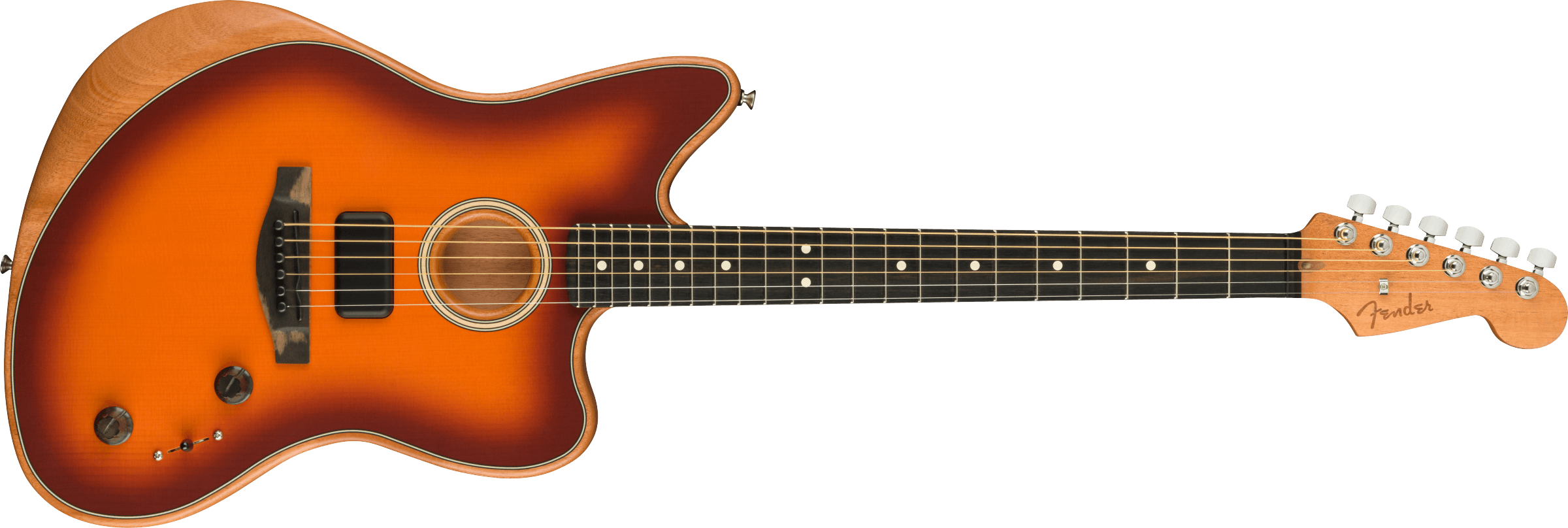 Fender® American Acoustasonic® Jazzmaster®, Tobacco Sunburst, Ebony Fingerboard