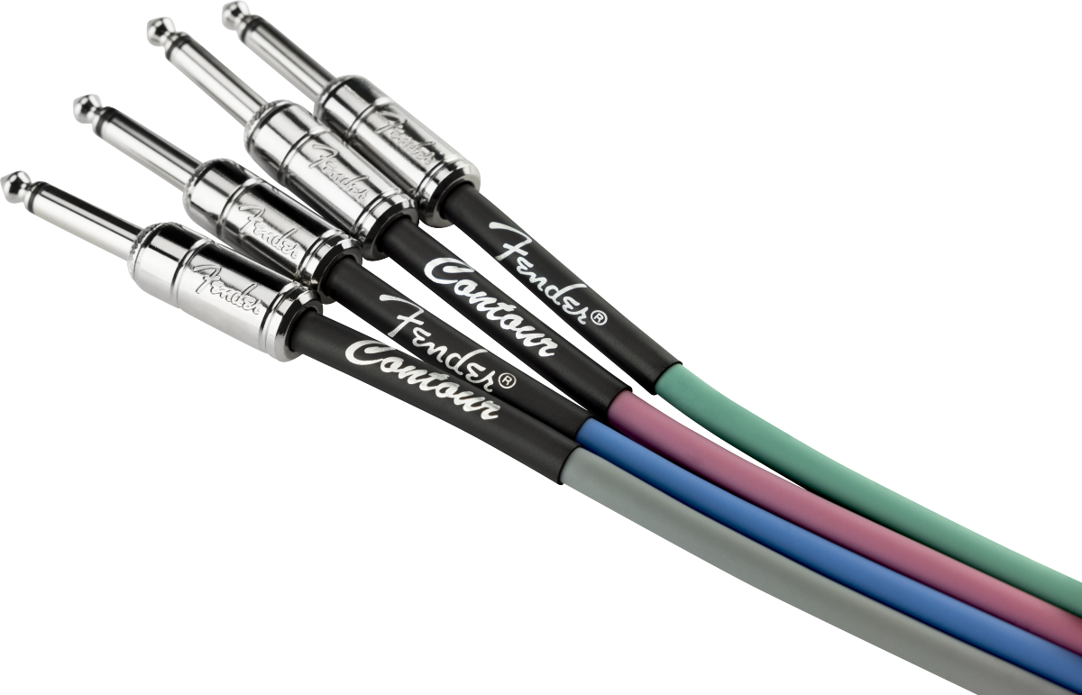 Fender® Contour™ Instrument Cable, Sherwood Green, 15'