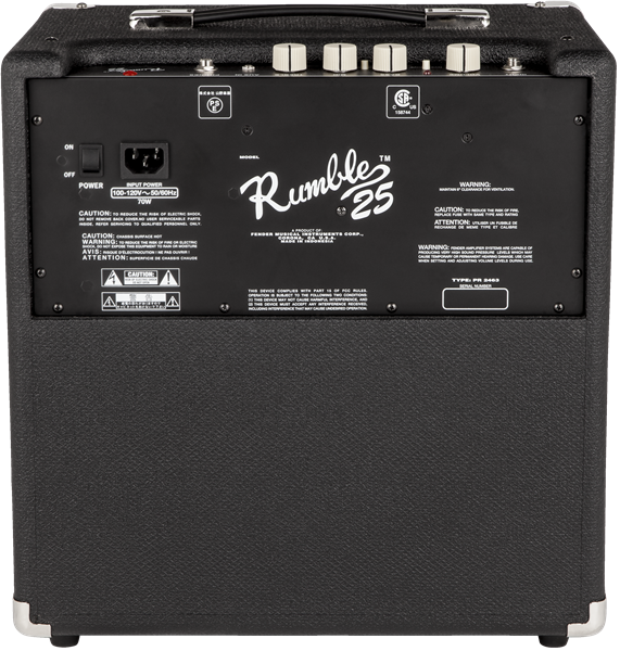 Fender® Rumble™ 25 (V3), 230V EUR, Black/Silver