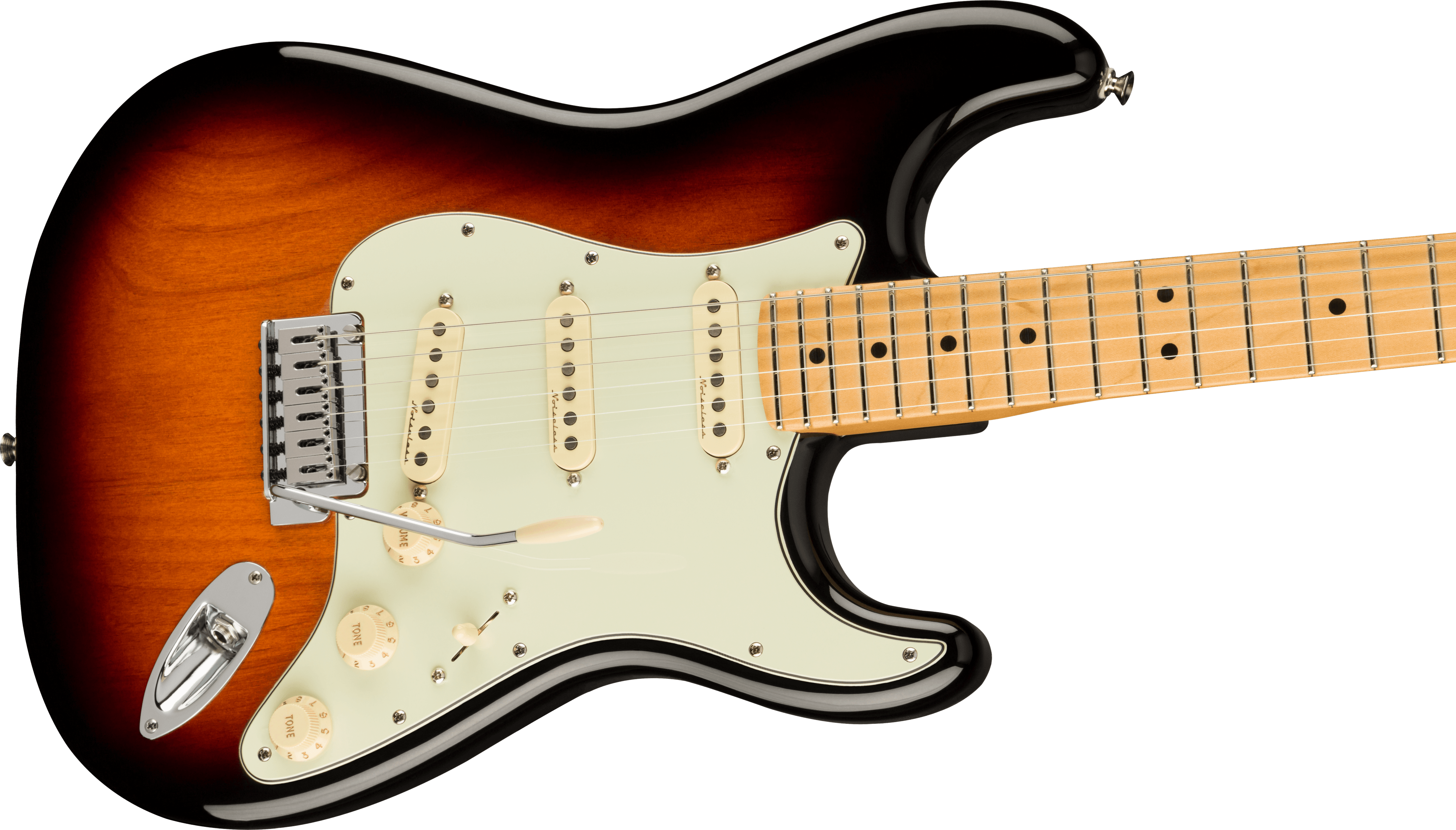 Fender® Player Plus Stratocaster®, Maple Fingerboard, 3-Color Sunburst