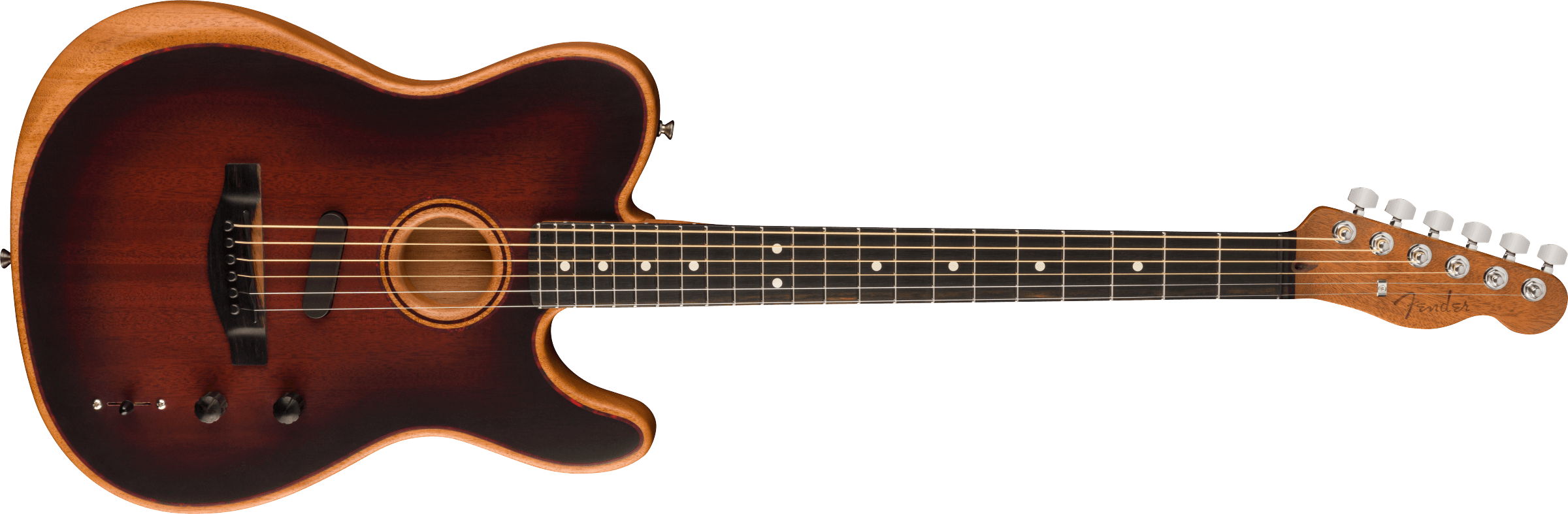 Fender® American Acoustasonic® Telecaster® All-Mahogany, Ebony Fingerboard, Bourbon Burst