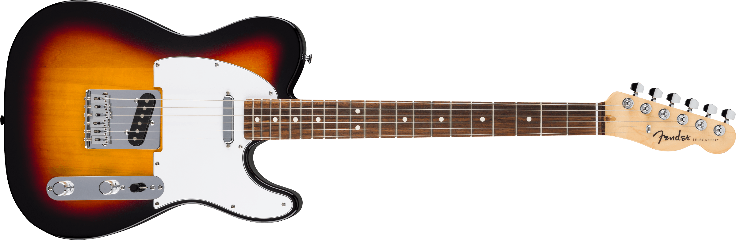Fender® Standard Telecaster®, Laurel Fingerboard, White Pickguard, 3-Color Sunburst