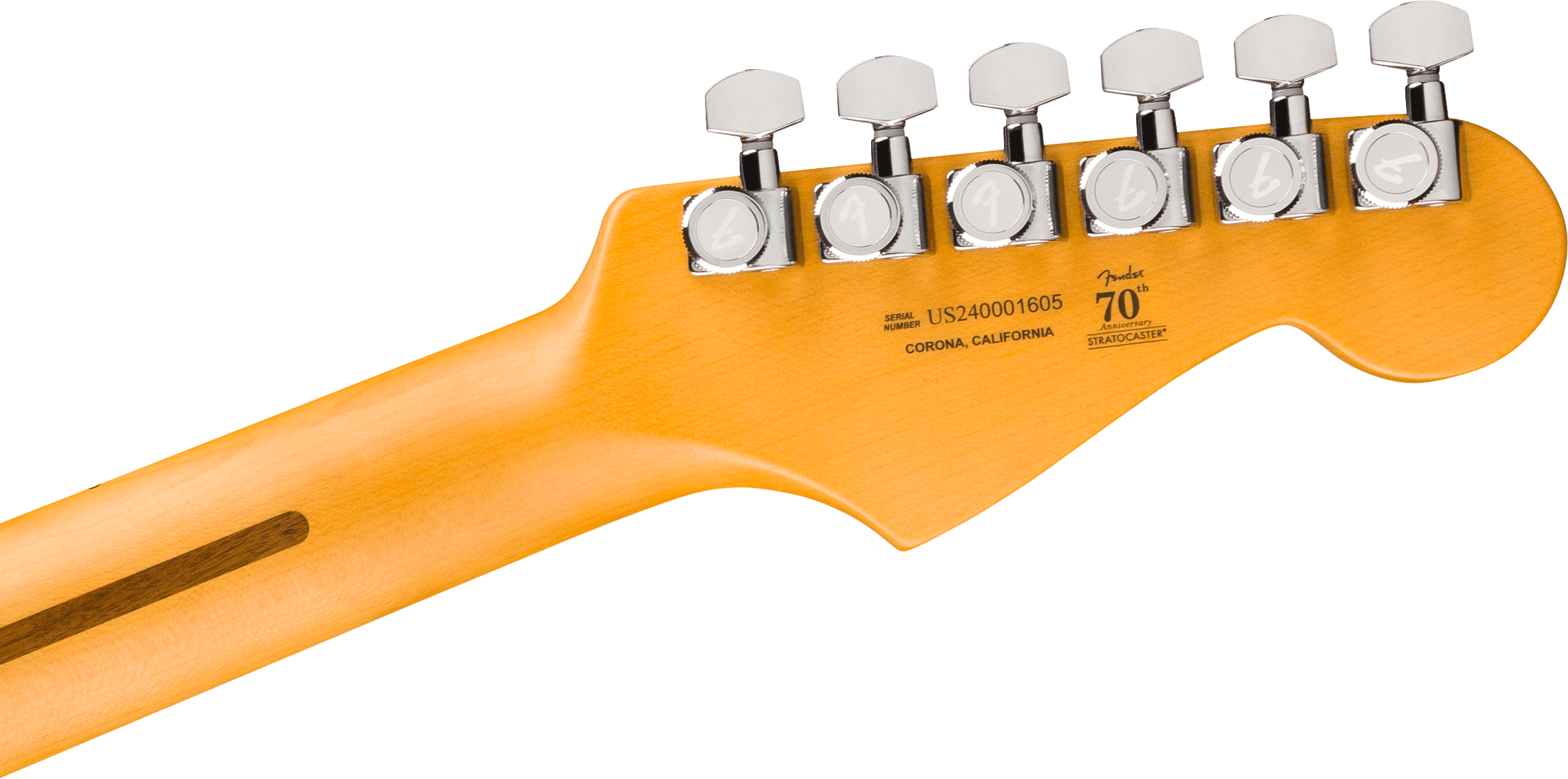 Fender® American Ultra II Stratocaster® Left-Hand, Ebony Fingerboard, Texas Tea