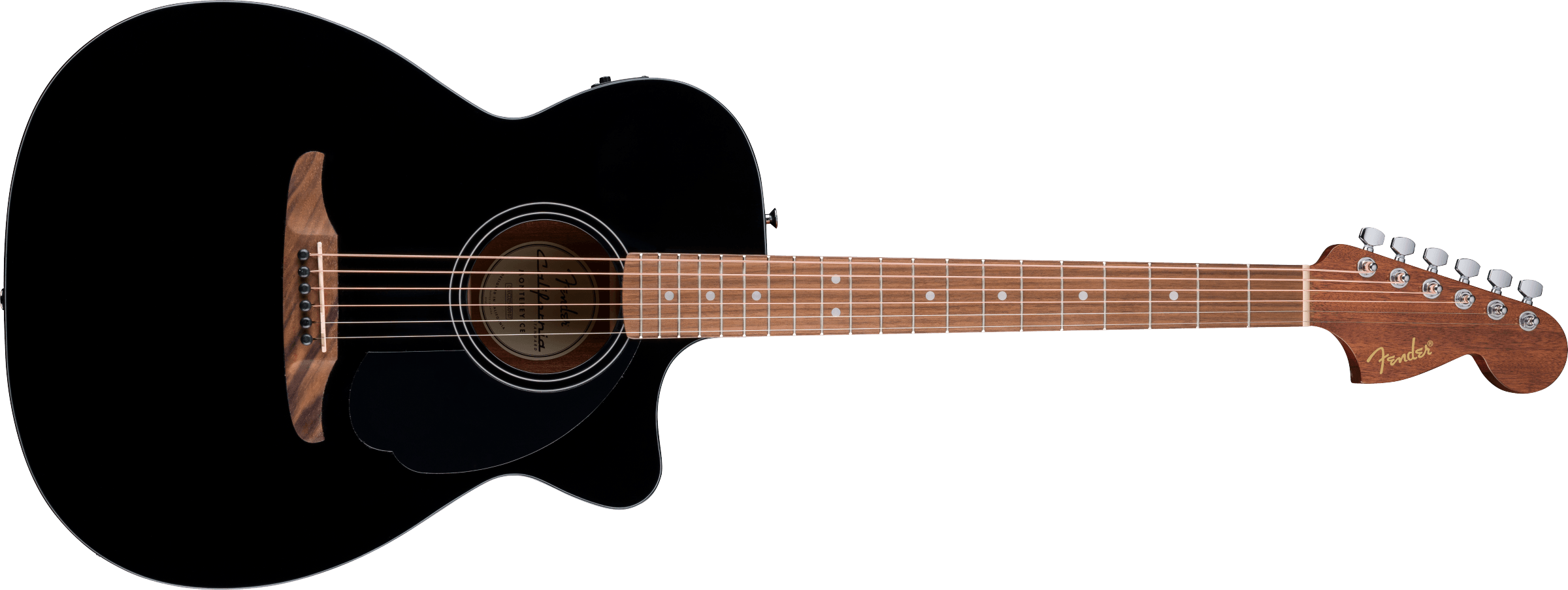 Fender® California Standard Monterey™ CE, Spruce Top, Black Pickguard, Black