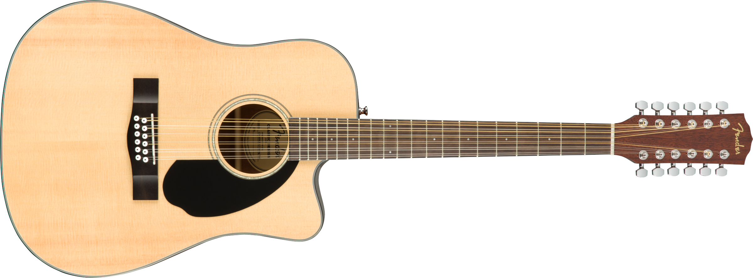 Fender® CD-60SCE Dreadnought 12-string, Walnut Fingerboard, Natural