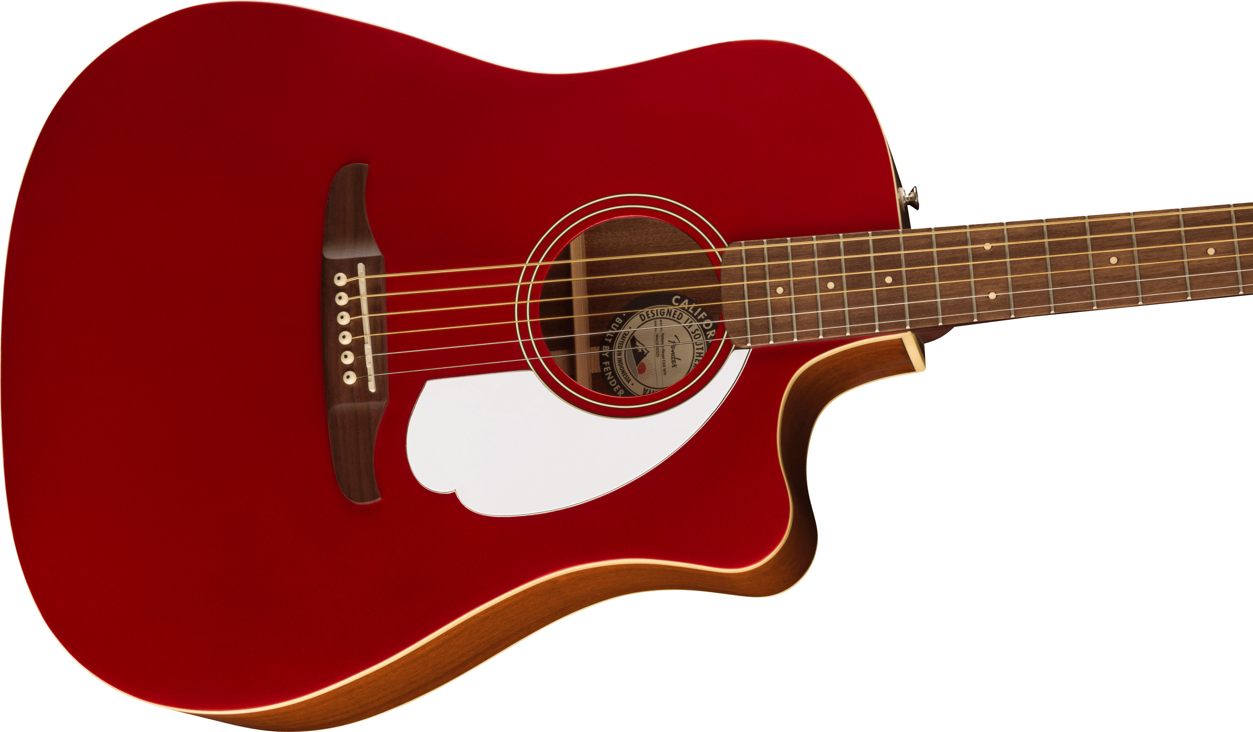 Fender® Redondo Player, Walnut Fingerboard, White Pickguard, Candy Apple Red