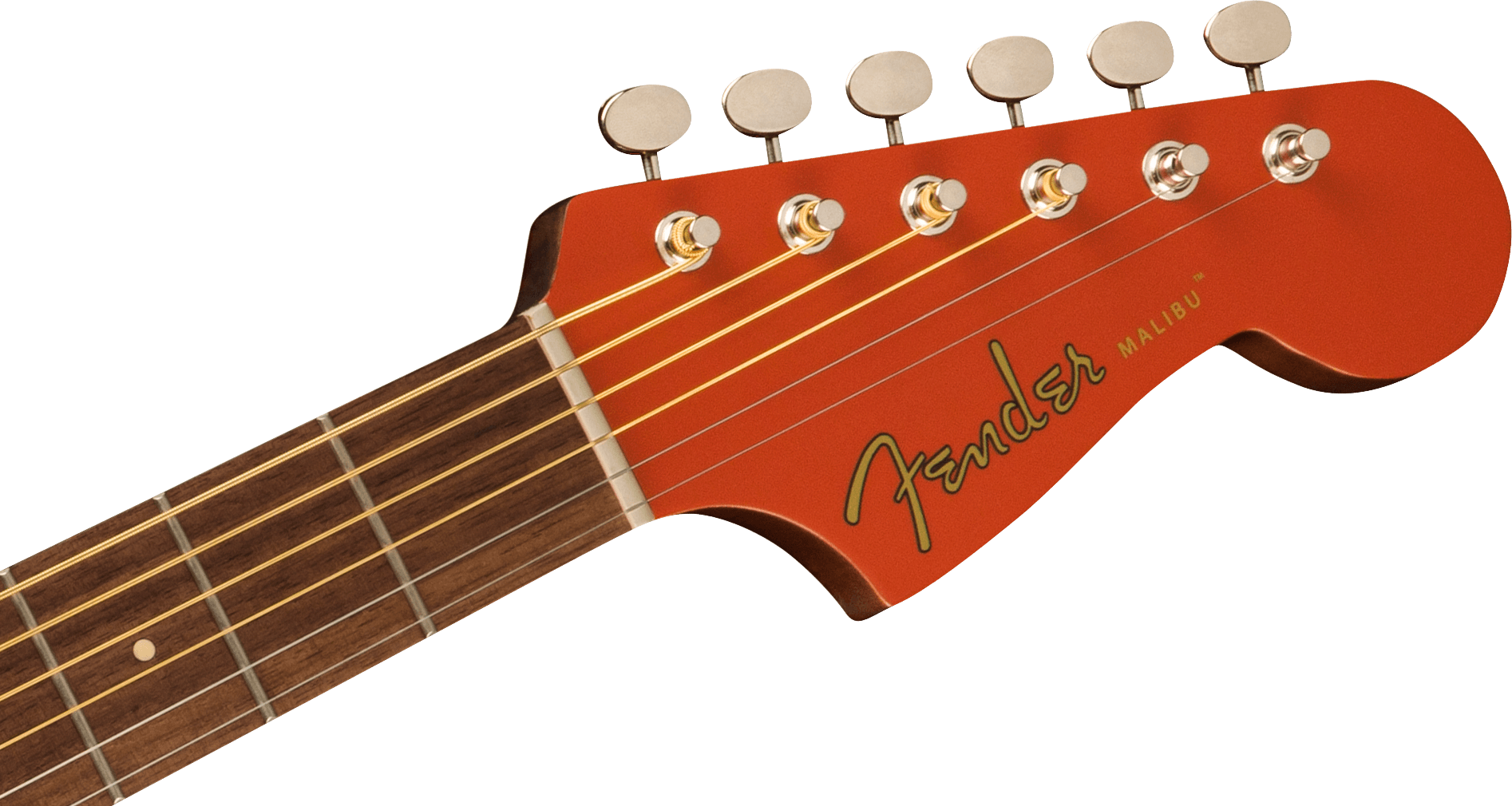 Fender® Malibu Player, Walnut Fingerboard, White Pickguard, Fiesta Red